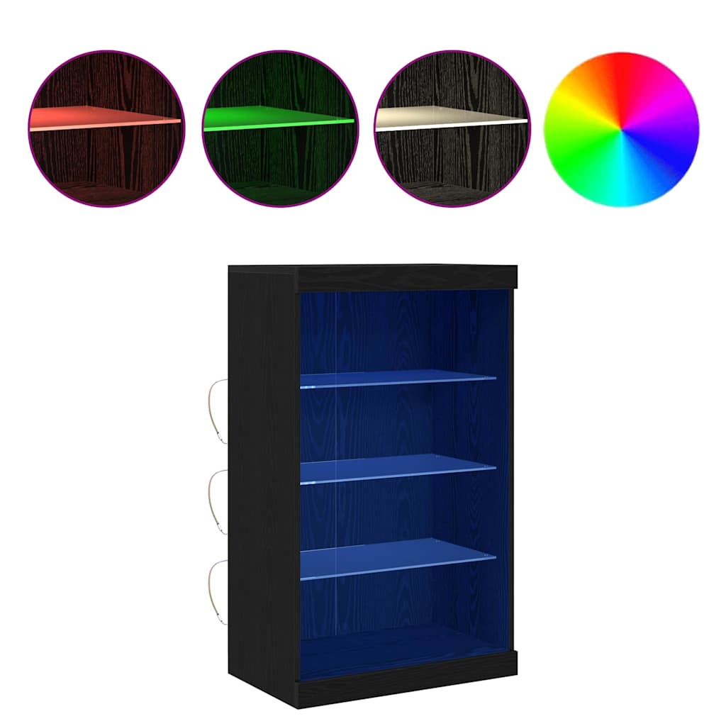 Sideboard Black Oak 60.5 x 37 x 100 cm Engineered Wood