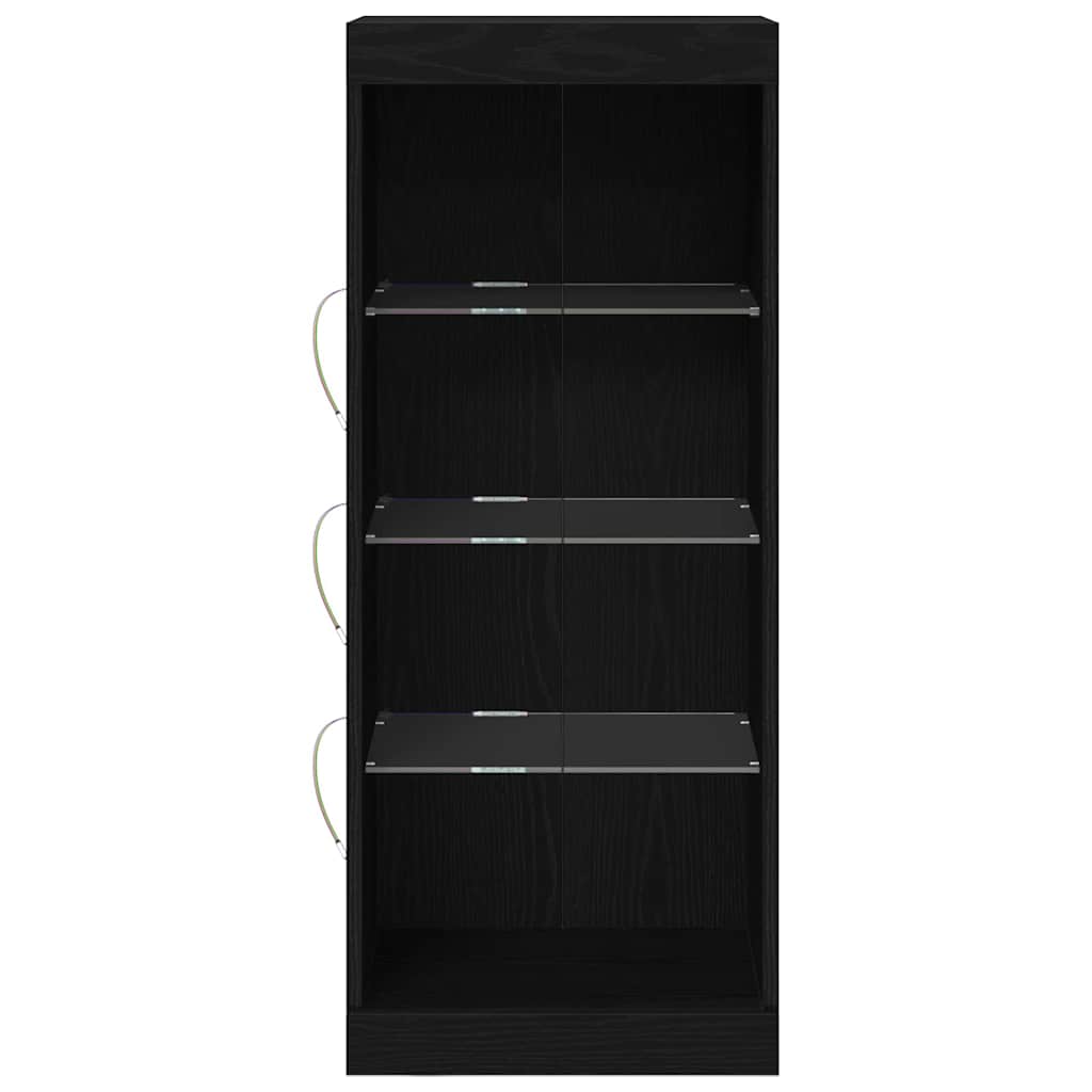 LED Sideboard Black Oak 41 x 37 x 100 cm Engineered Wood