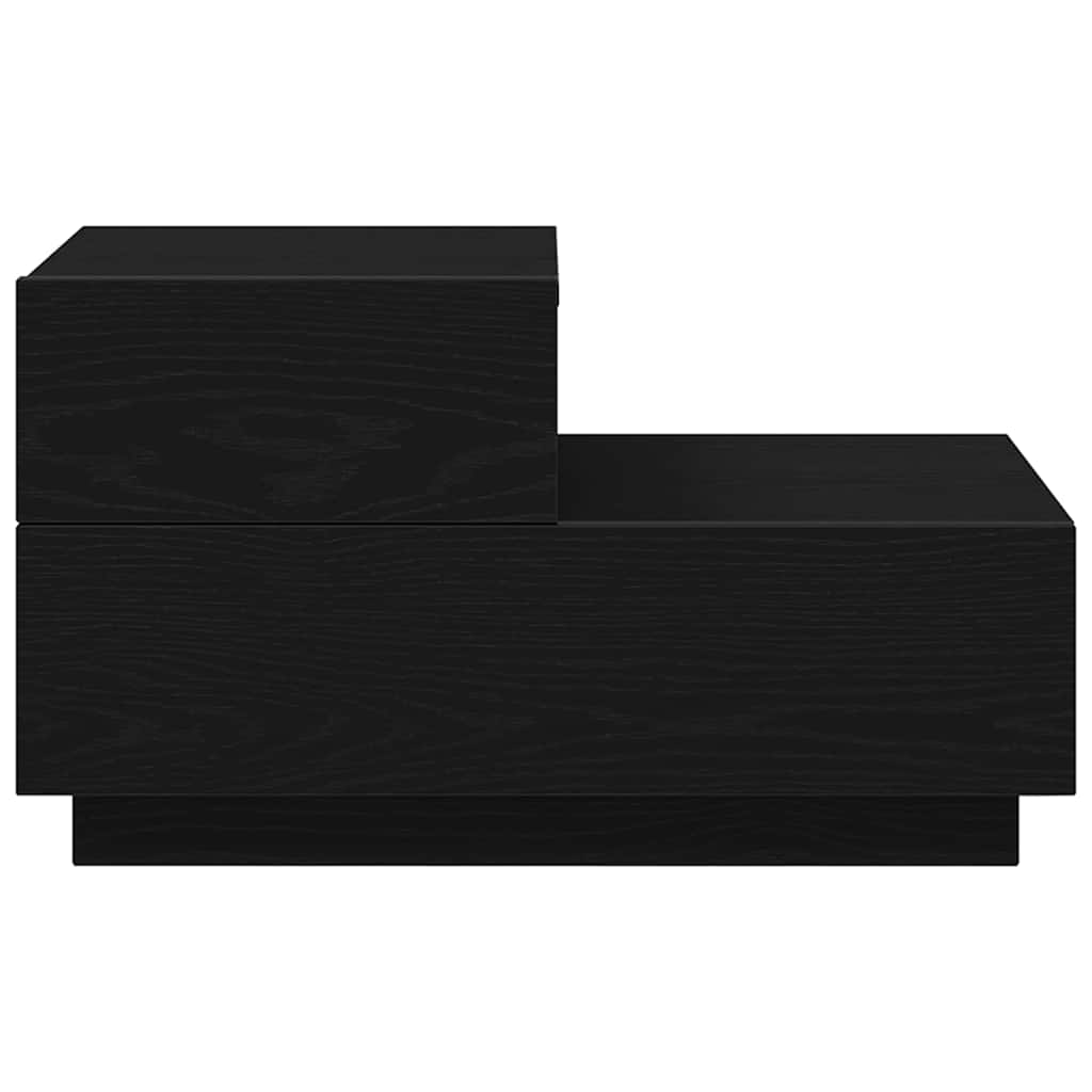 Bedside Cabinet Black Oak 70 x 36 x 40,5 cm Engineered Wood
