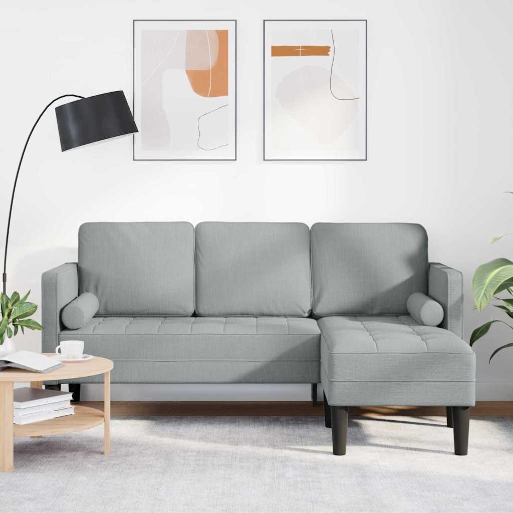 Sofa Set Light grey 173 x 131 x 67 cm Fabric