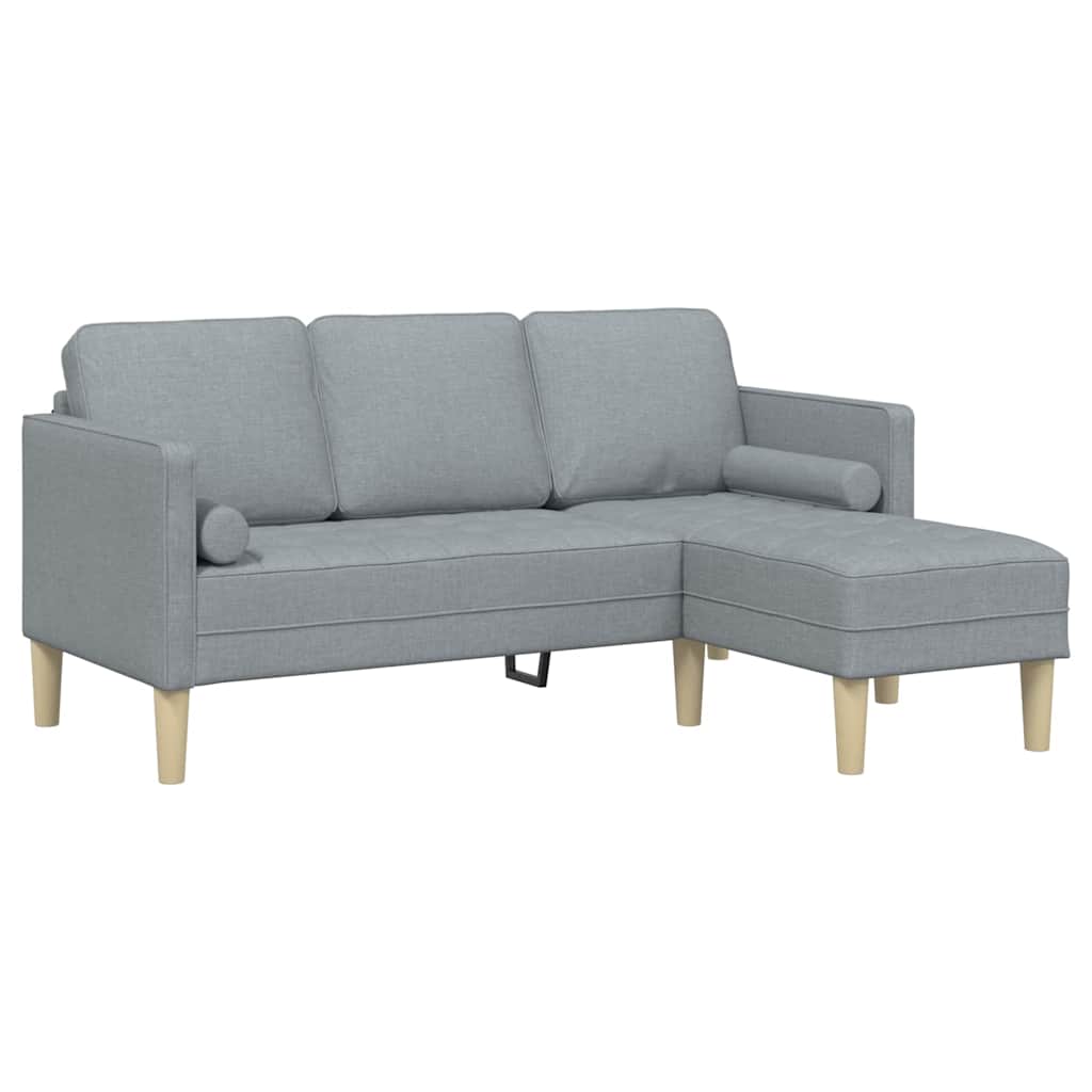 Sofa Set Light grey 173 x 131 x 67 cm Fabric
