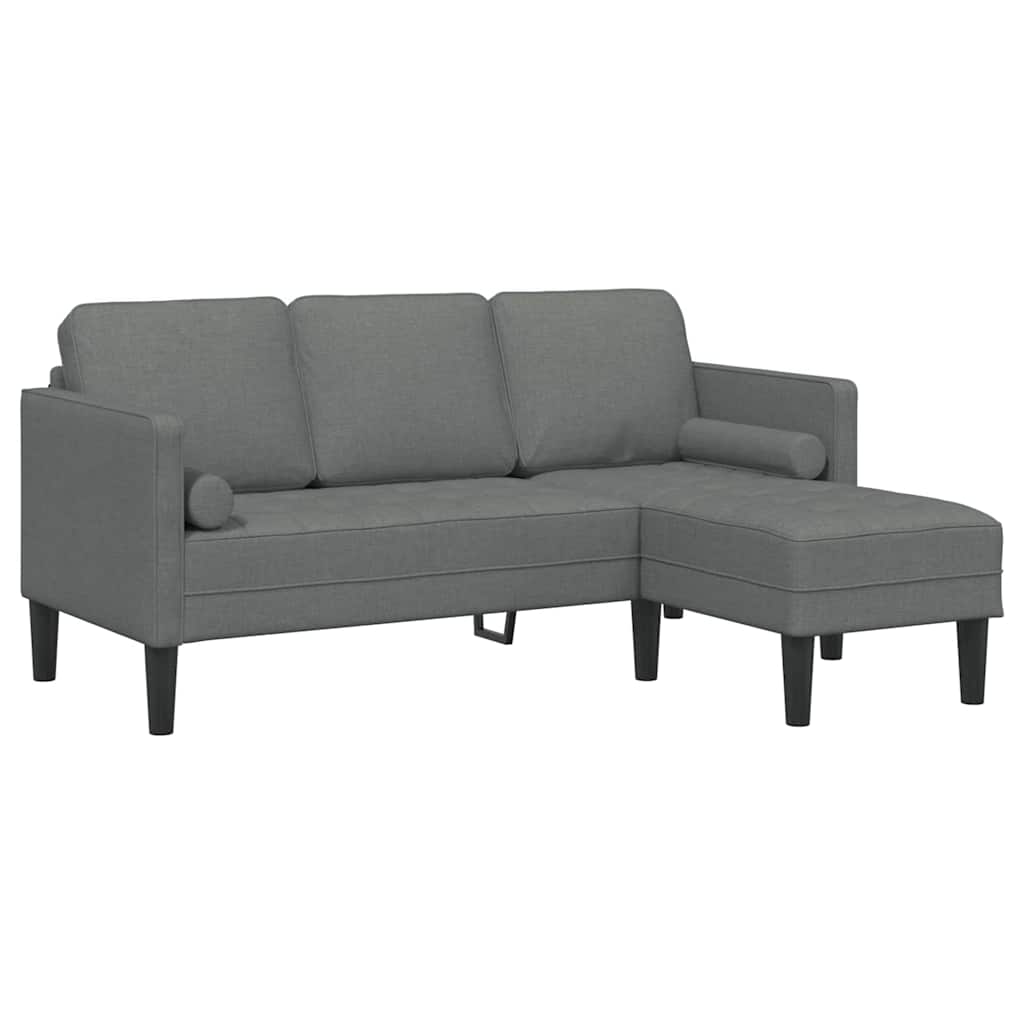 Sofa Set Dark Grey 173 x 131 x 67 cm Fabric