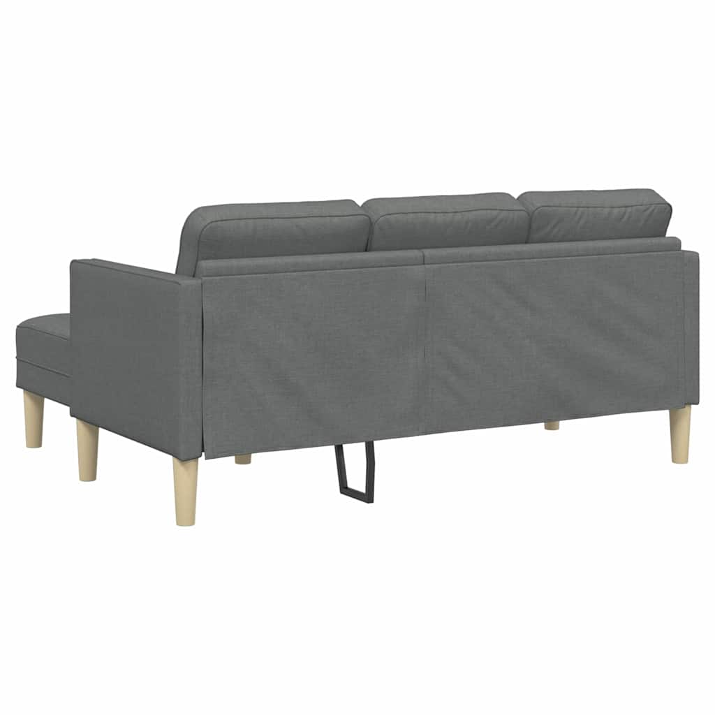 Sofa Set with Cushion Dark Grey Polyester