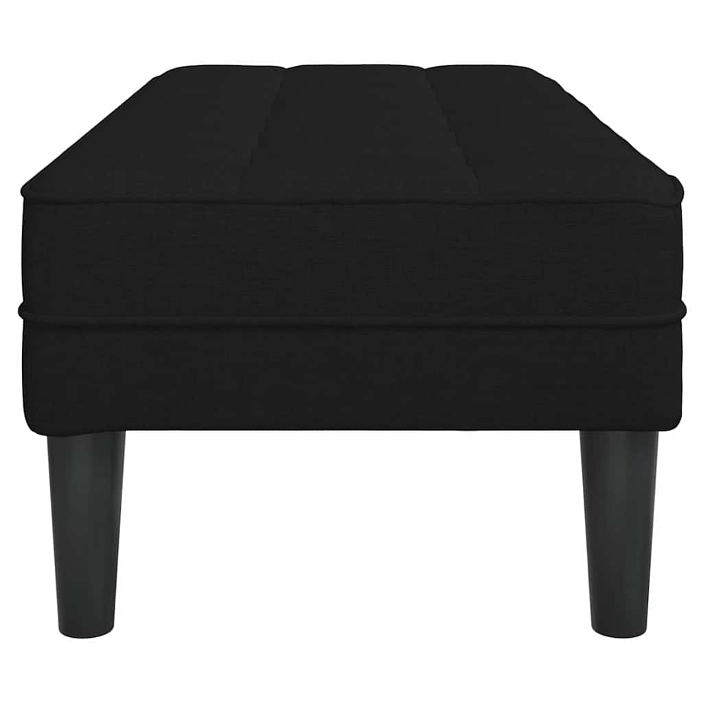 Bench with Cushion Black 113 x 57 x 39 cm Fabric