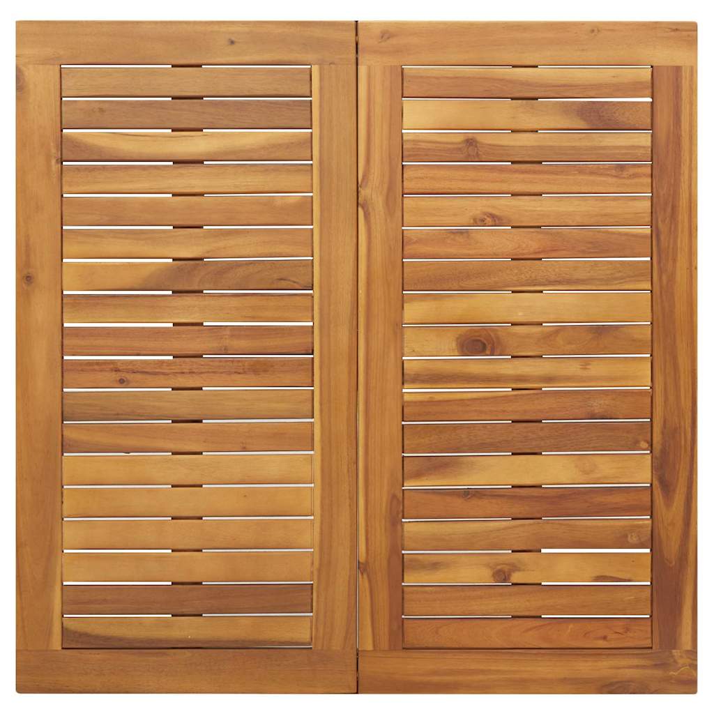 Outdoor Table Natural and Black 90 x 90 x 75 cm