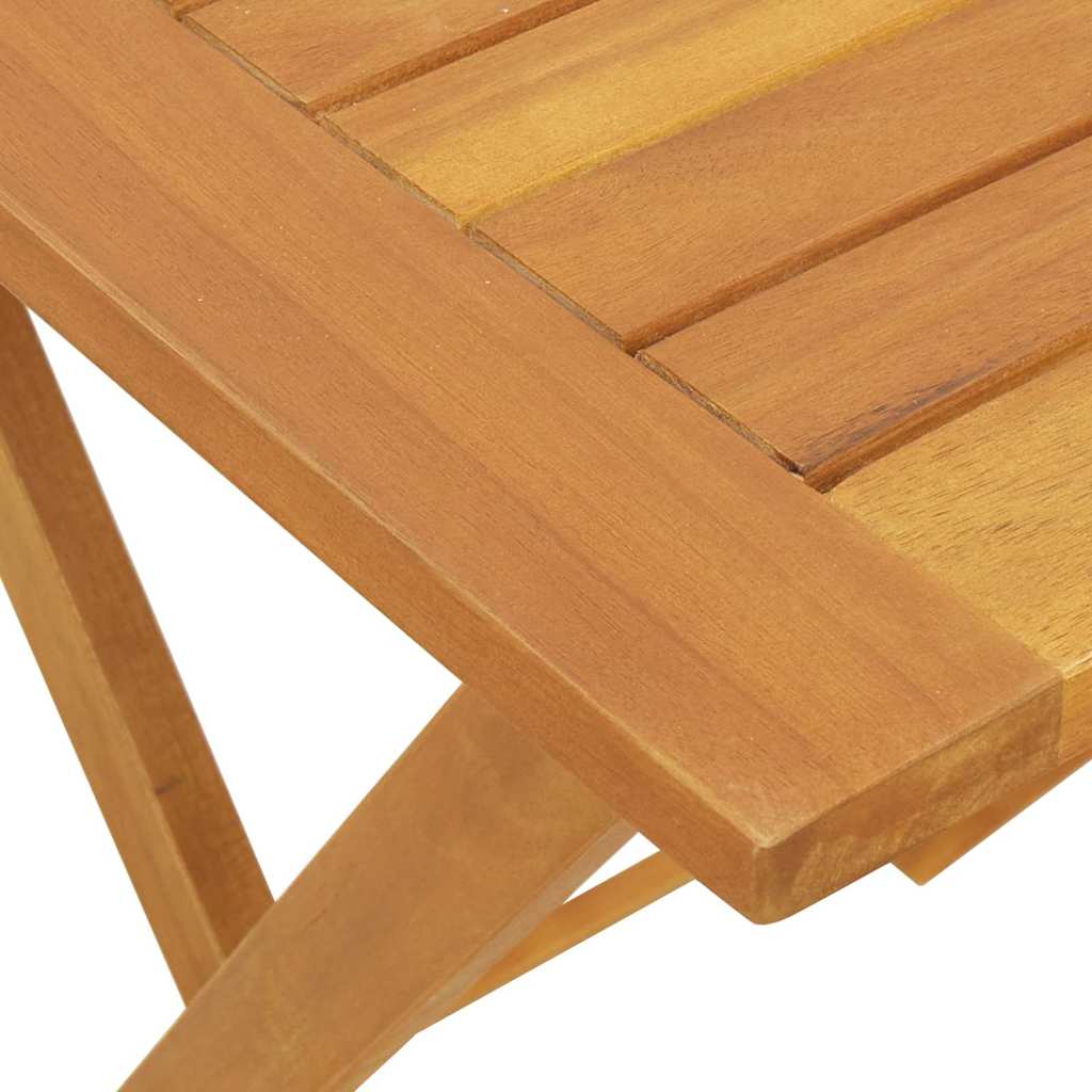 Garden Table Folding Natural 60 x 60 x 72 cm Solid Acacia Wood