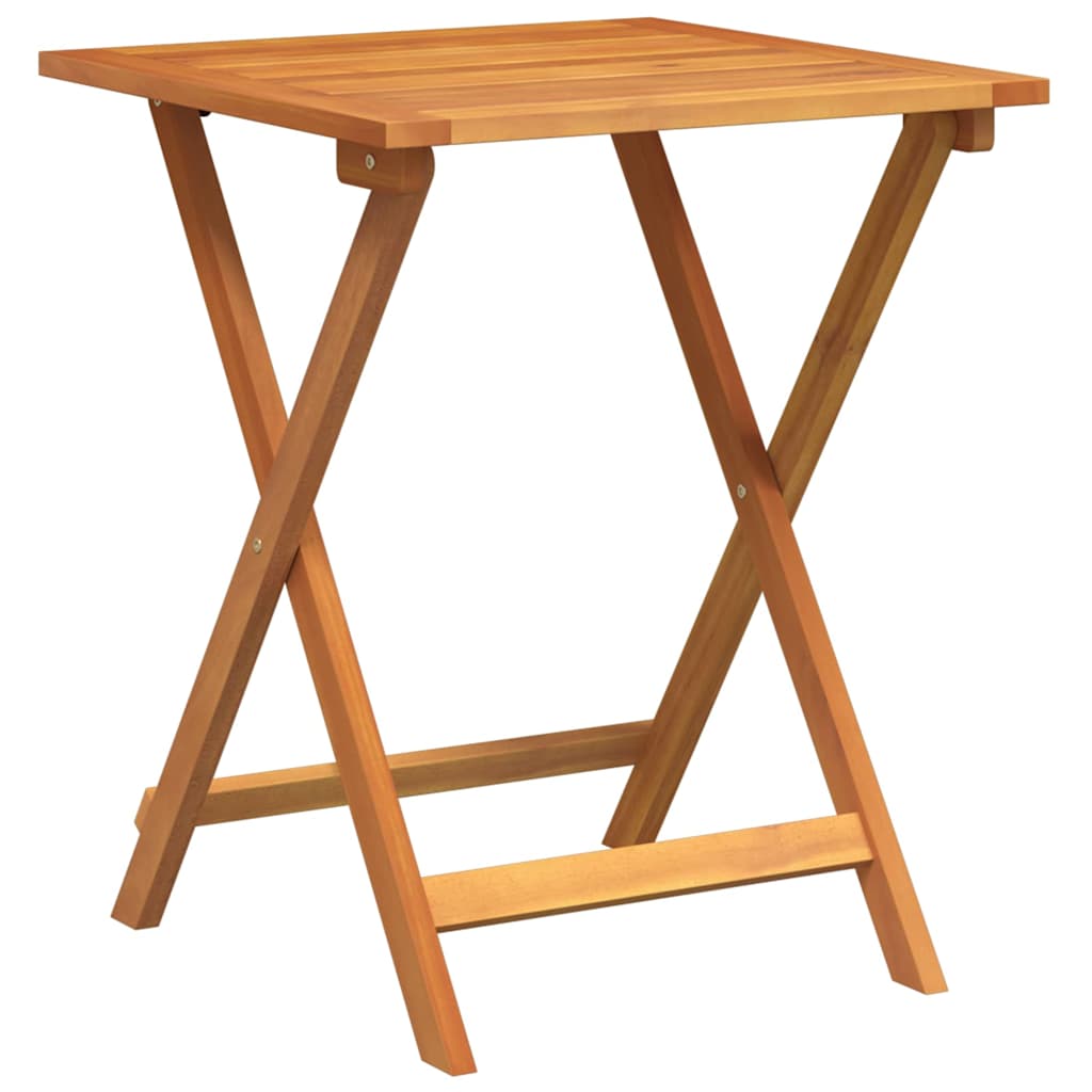 Garden Table Folding Natural 60 x 60 x 72 cm Solid Acacia Wood