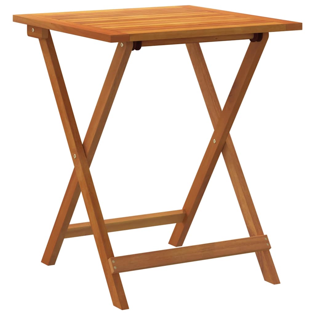 Garden Table Folding Natural 60 x 60 x 72 cm Solid Acacia Wood