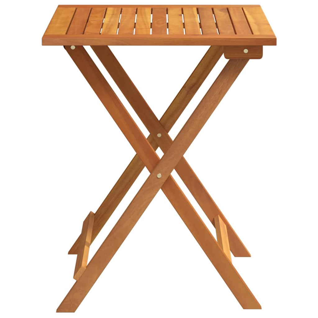 Garden Table Folding Natural 60 x 60 x 72 cm Solid Acacia Wood