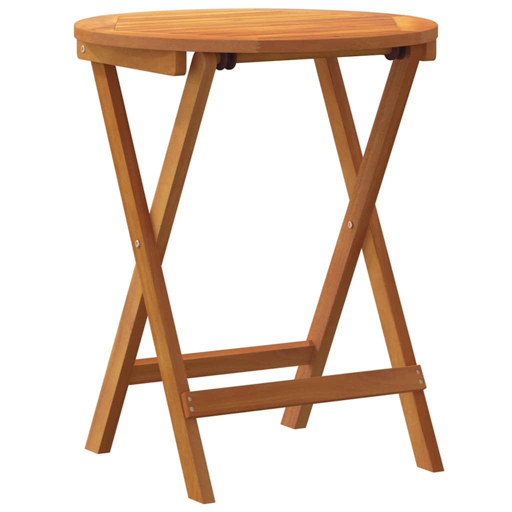Garden Table Folding Natural 60 x 60 x 72 cm Solid Acacia Wood