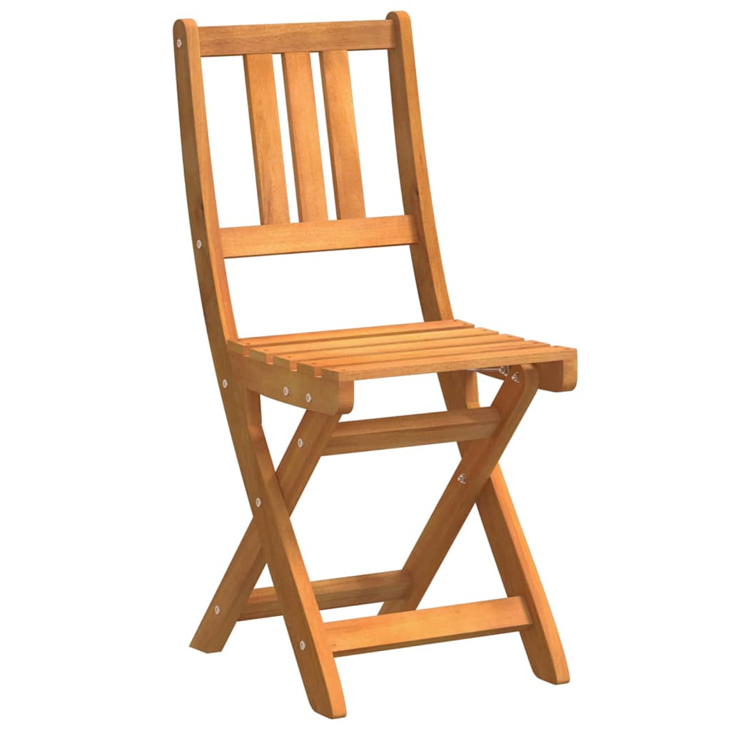 Outdoor Bistro Chairs with Cushion 2 pcs Solid Acacia Wood