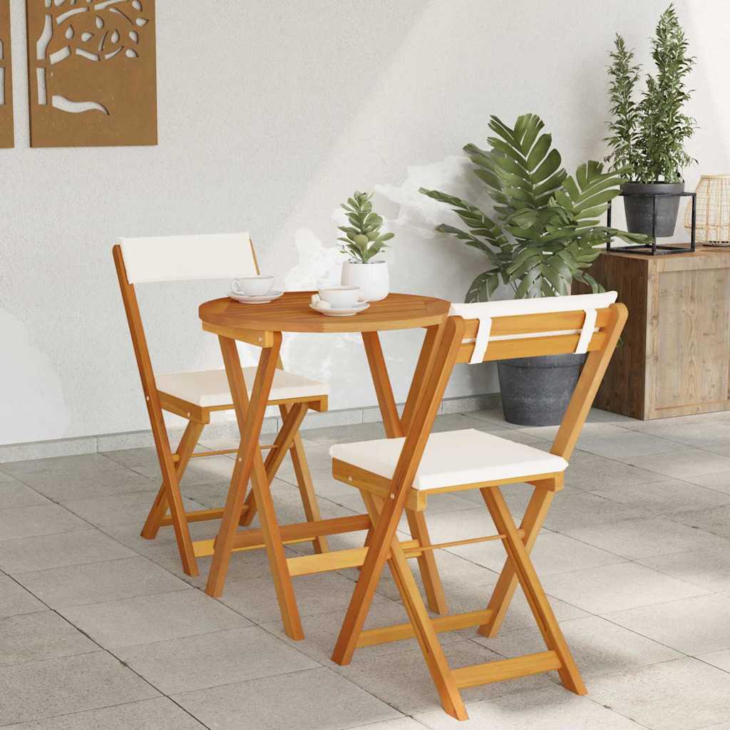 Garden Dining Set 3 pcs Oil Natural Solid Acacia Wood