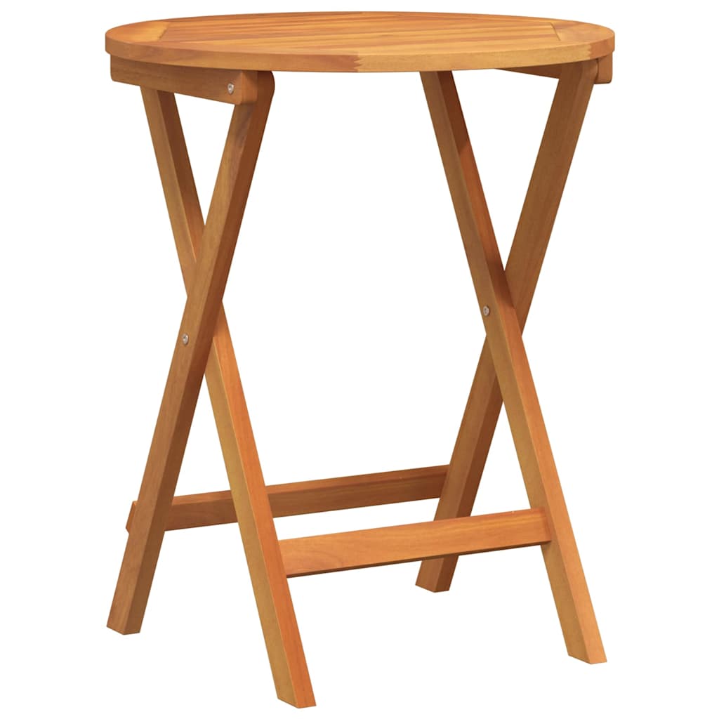 Bistro Set with Cushion 3 pcs Oil Natural Solid Acacia Wood