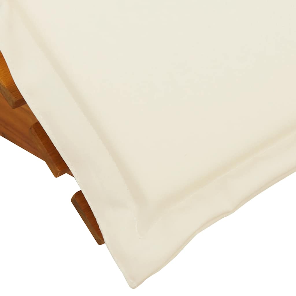 Rocking Sun Lounger with Cushion Solid Wood Acacia