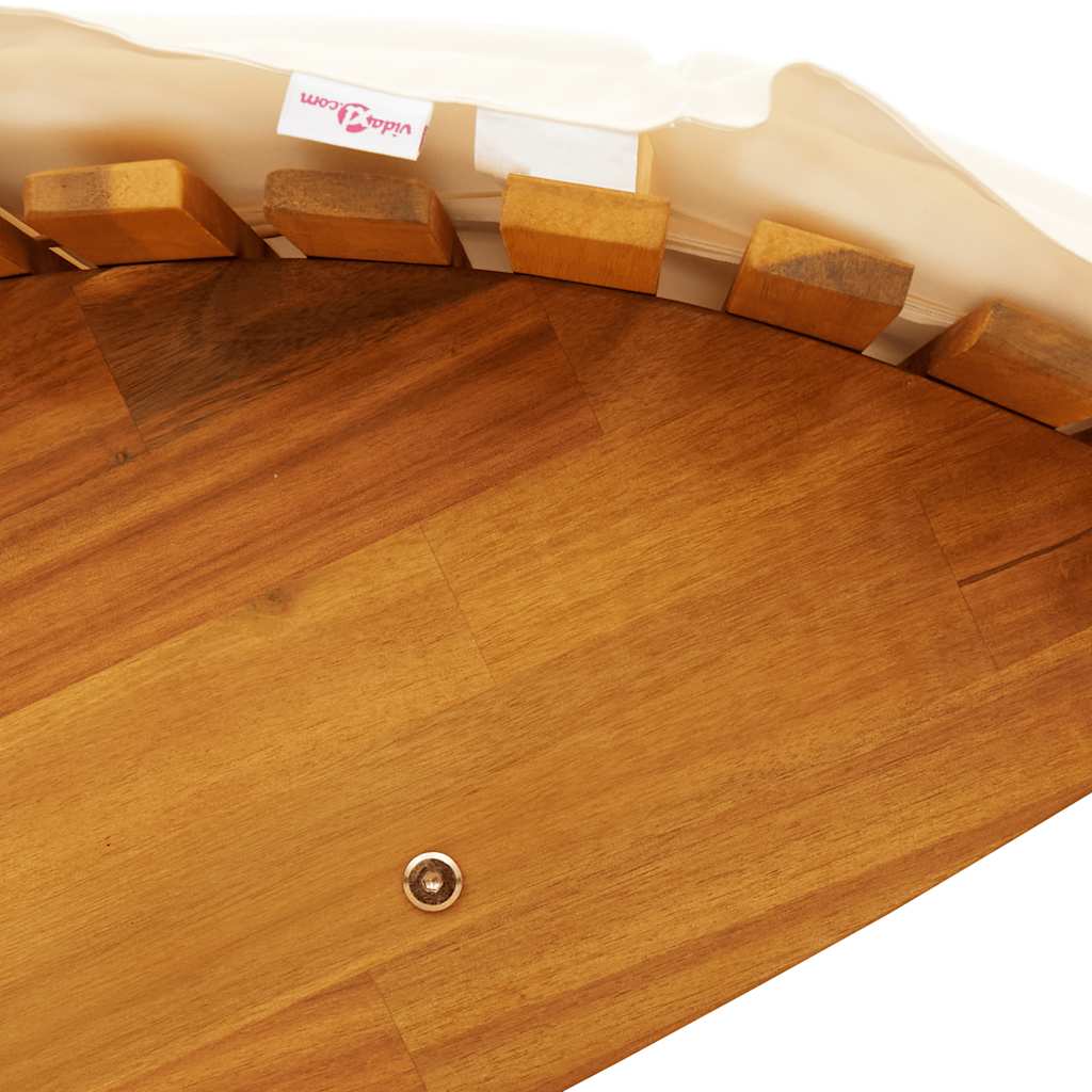 Rocking Sun Lounger with Cushion Solid Wood Acacia