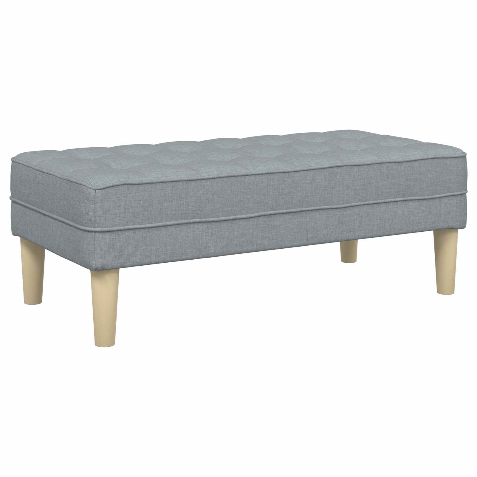 Sofa Set 2 pcs Light Grey Polyester