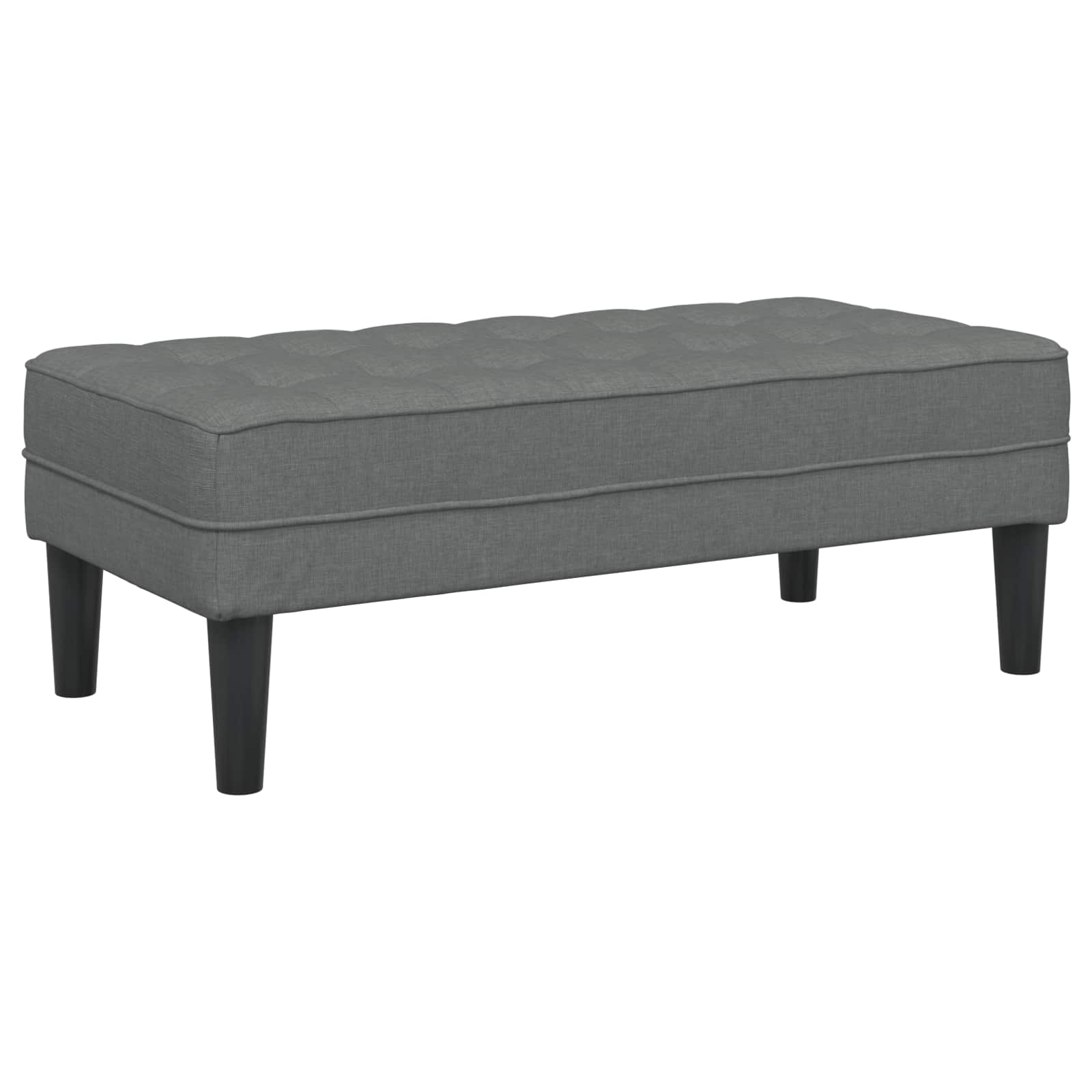Sofa Set with Cushion 2 pcs Dark Grey Polyester