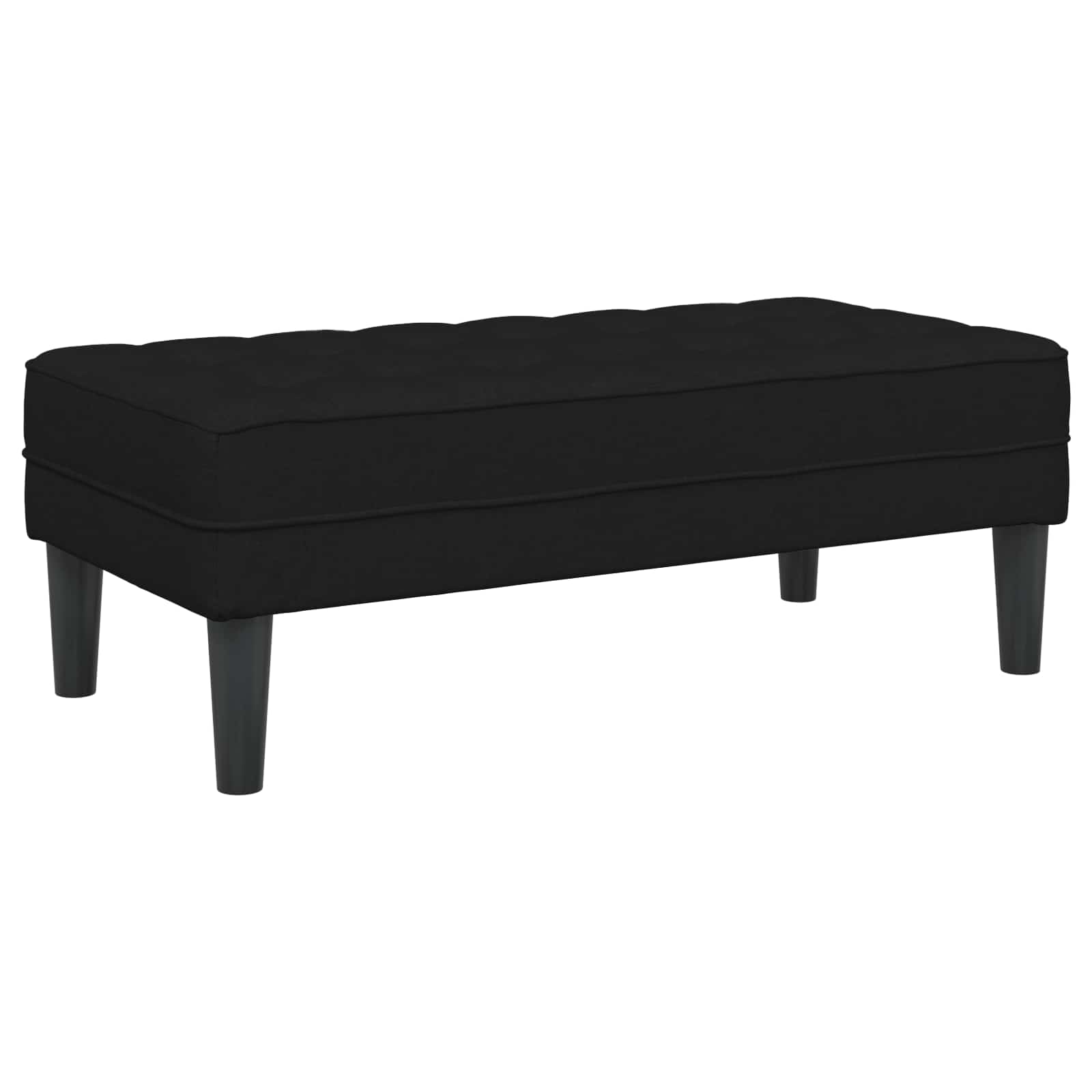 Sofa Set with Cushion 2 pcs Black Polyester