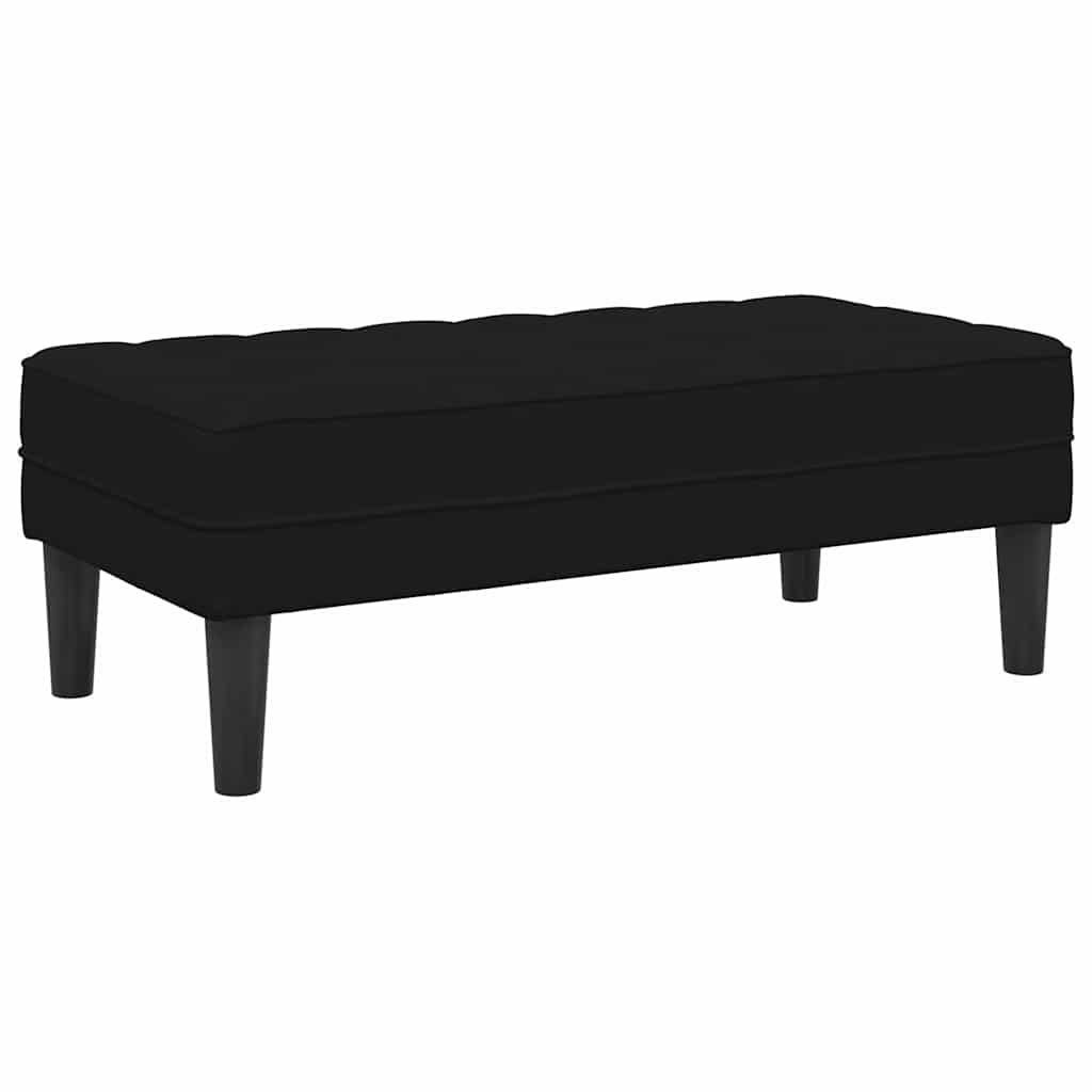 Sofa Set with Cushion 2 pcs Black Polyester