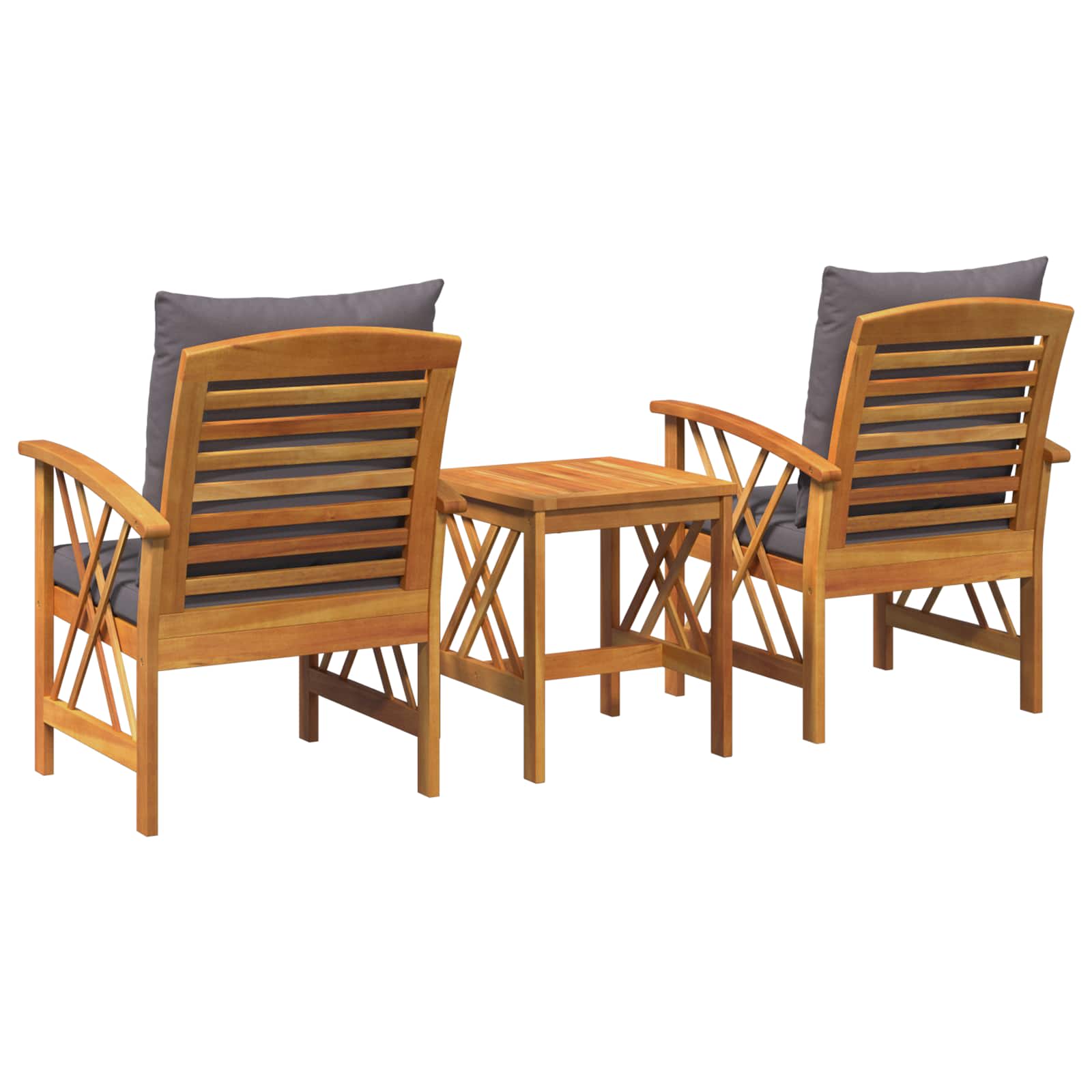 Garden Sofa Set 3 pcs Oil Natural Solid Acacia Wood