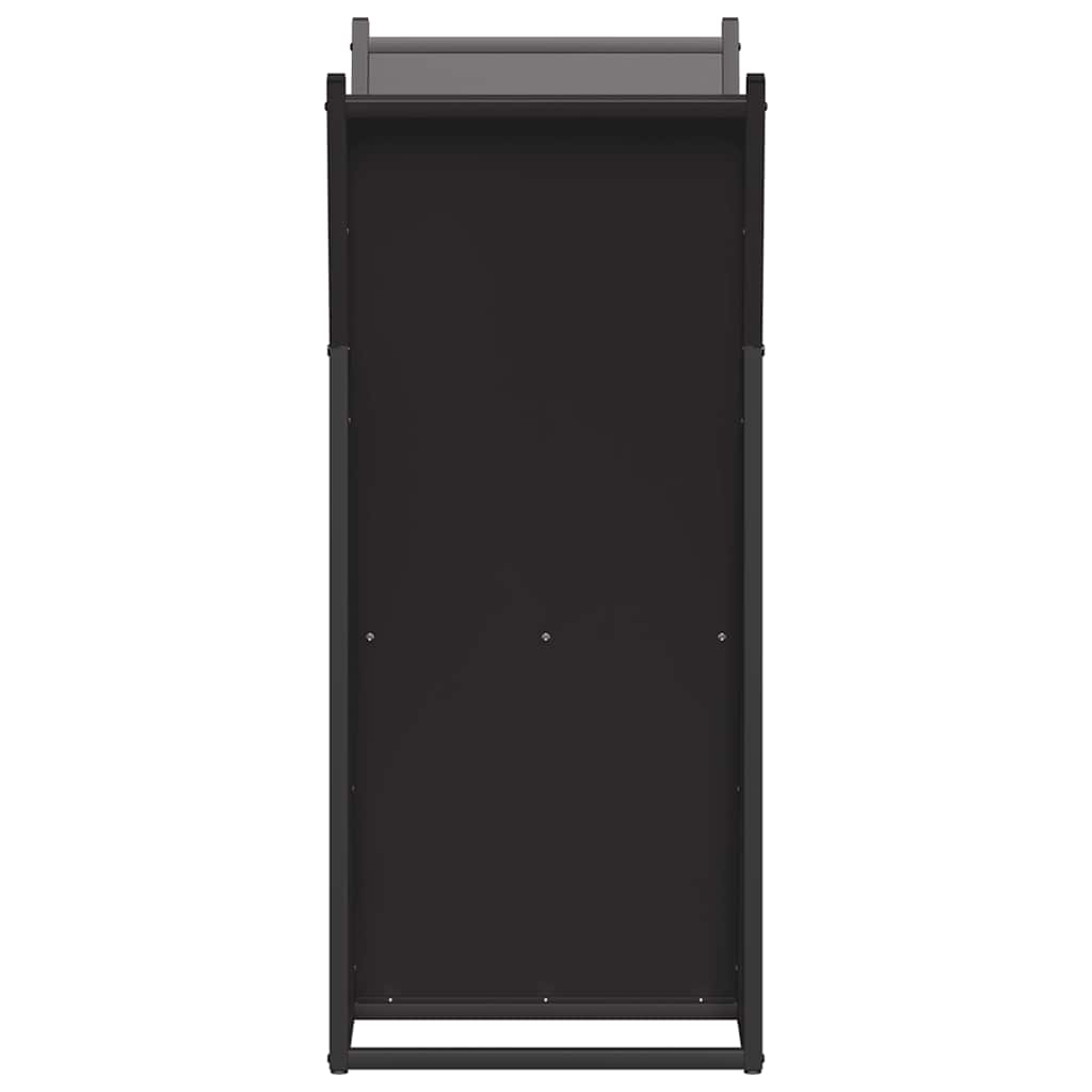 Firewood Rack Black 69.5x35x81 cm Cold-rolled steel