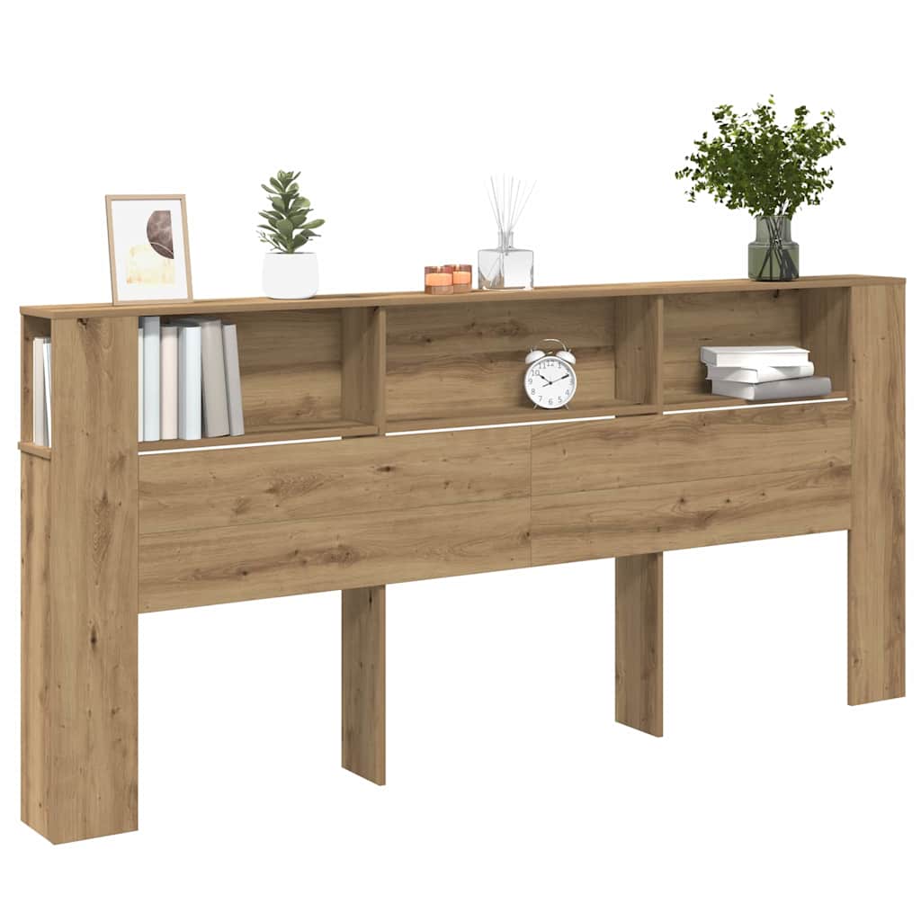 Headboard Cabinet with Shelf Artisan Oak 220 x 18.5 x 102.5 cm