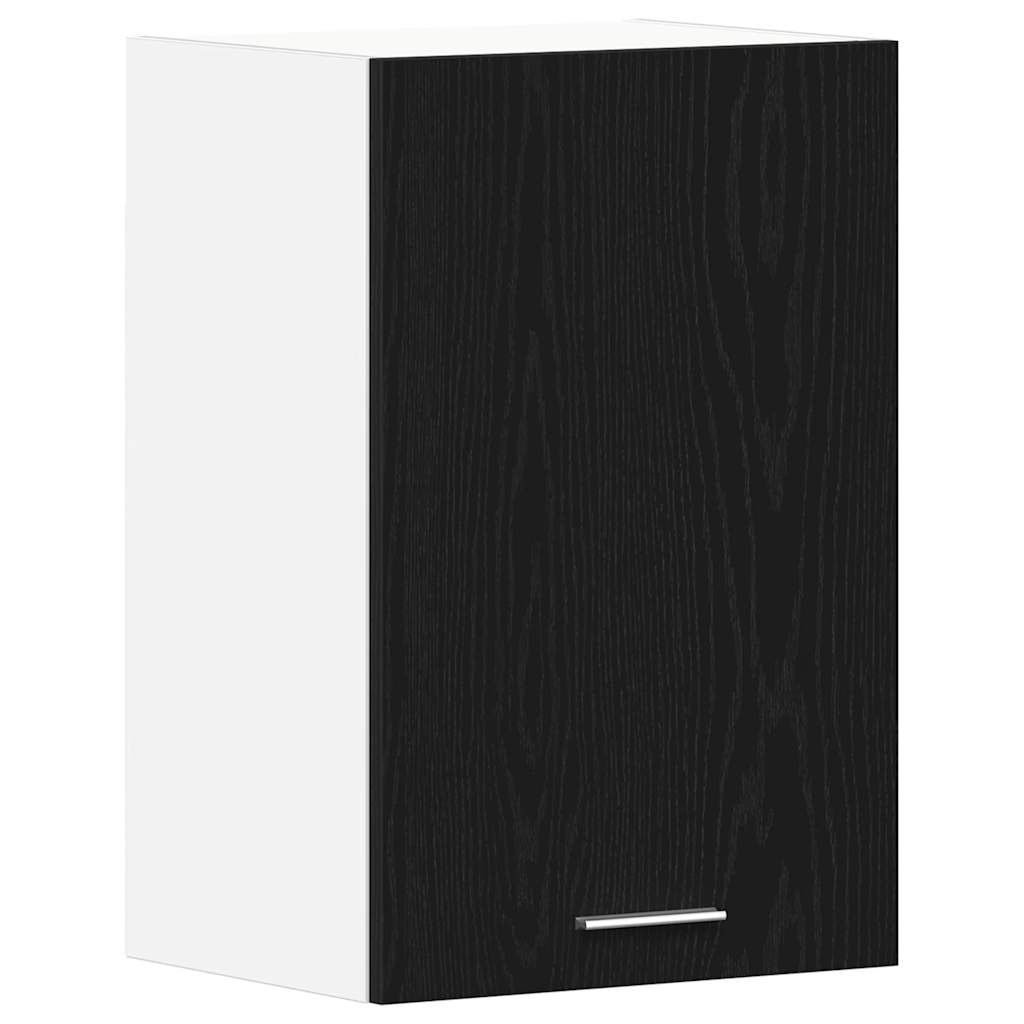 Hanging Cabinet Black Oak 40x31x60 cm Engineered Wood