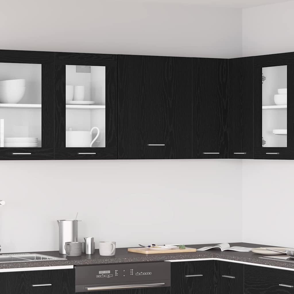 Hanging Cabinet Black Oak 50 x 31 x 60 cm Engineered Wood