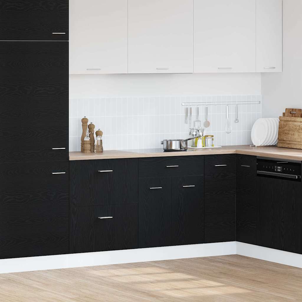 Hanging Cabinet Black Oak 60 x 46 x 81,5 cm Engineered Wood