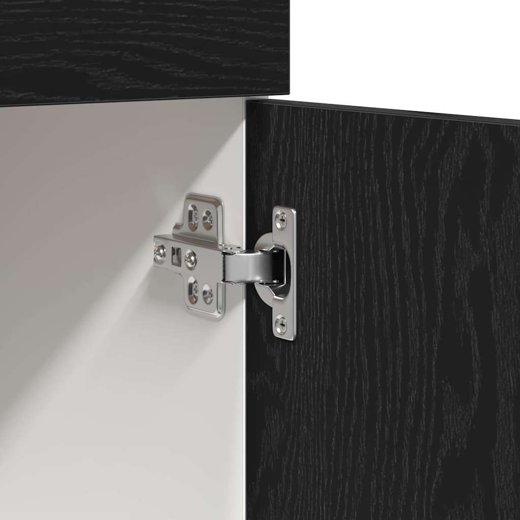 Hanging Cabinet Black Oak 80 x 31 x 81.5 cm Engineered Wood