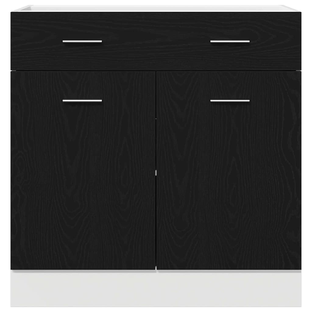 Hanging Cabinet Black Oak 80 x 31 x 81.5 cm Engineered Wood