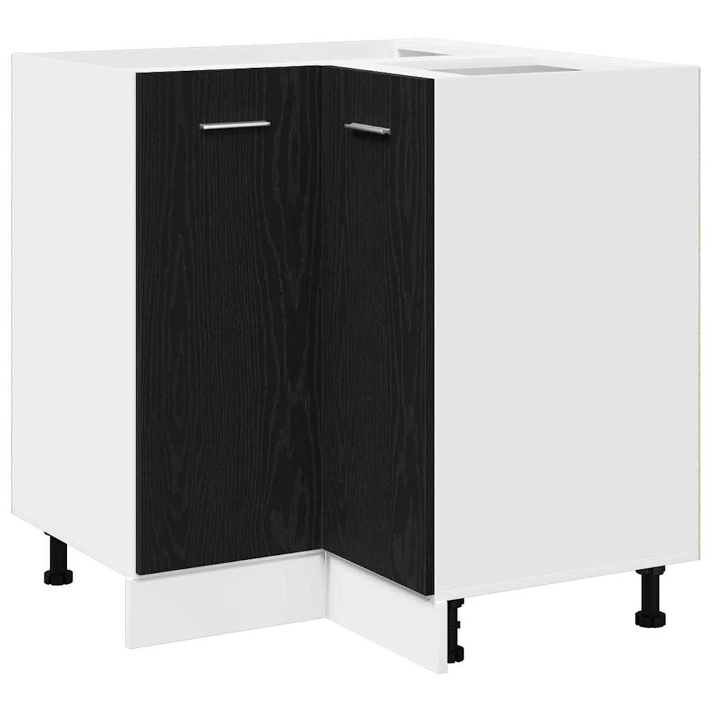Hanging Cabinet Black Oak 75,5 x 75,5 x 80,5 cm Engineered Wood
