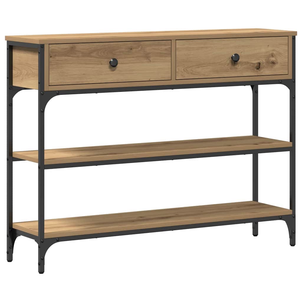 Console Table Artisan Oak 100 x 25 x 75 cm Engineered Wood