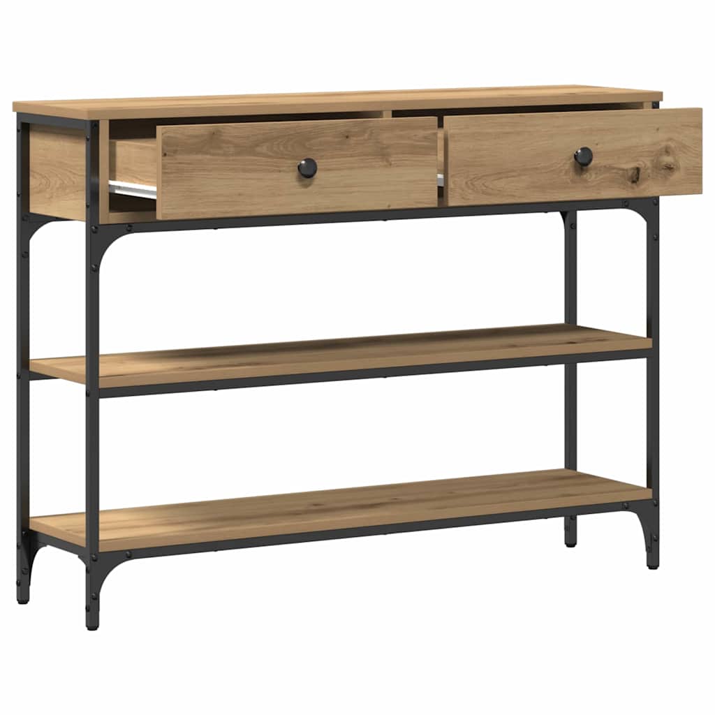 Console Table Artisan Oak 100 x 25 x 75 cm Engineered Wood