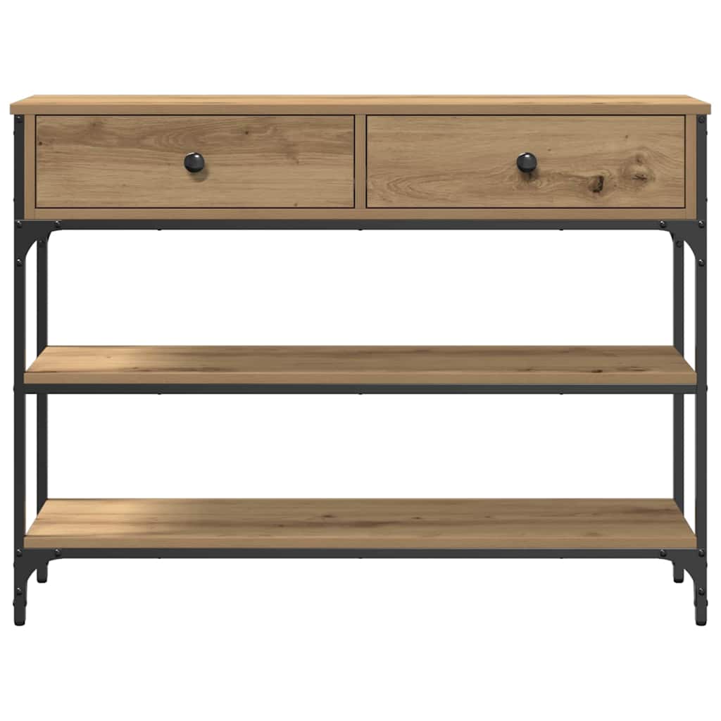 Console Table Artisan Oak 100 x 25 x 75 cm Engineered Wood
