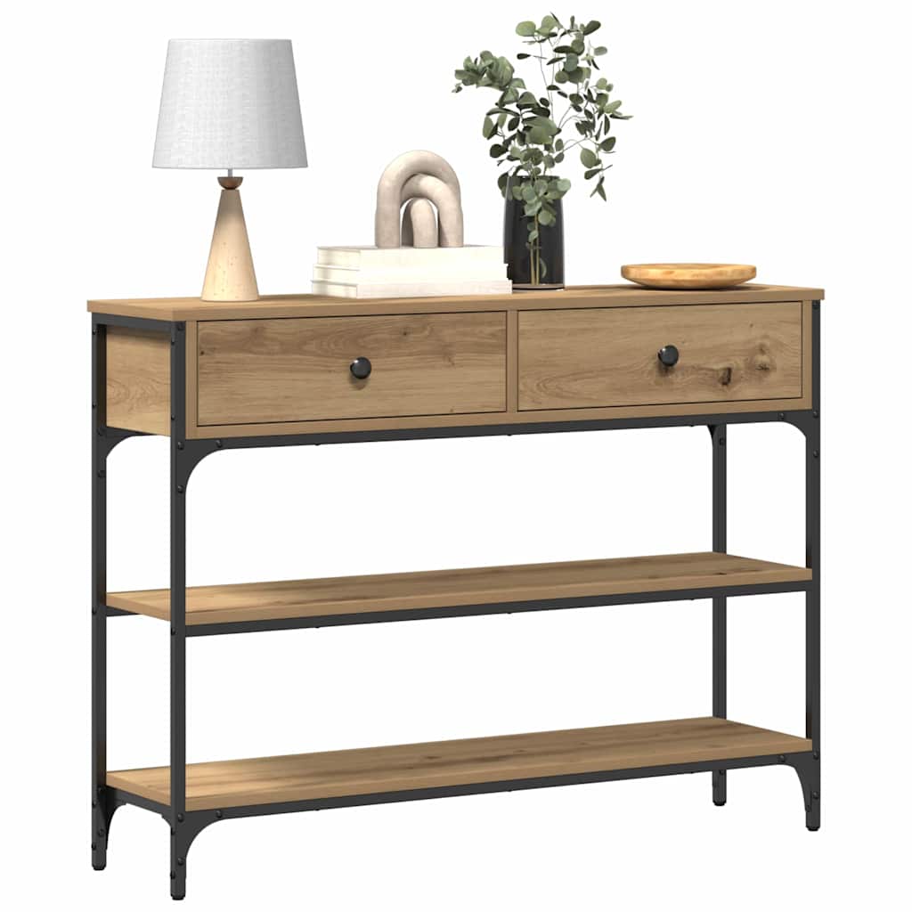 Console Table Artisan Oak 100 x 25 x 75 cm Engineered Wood