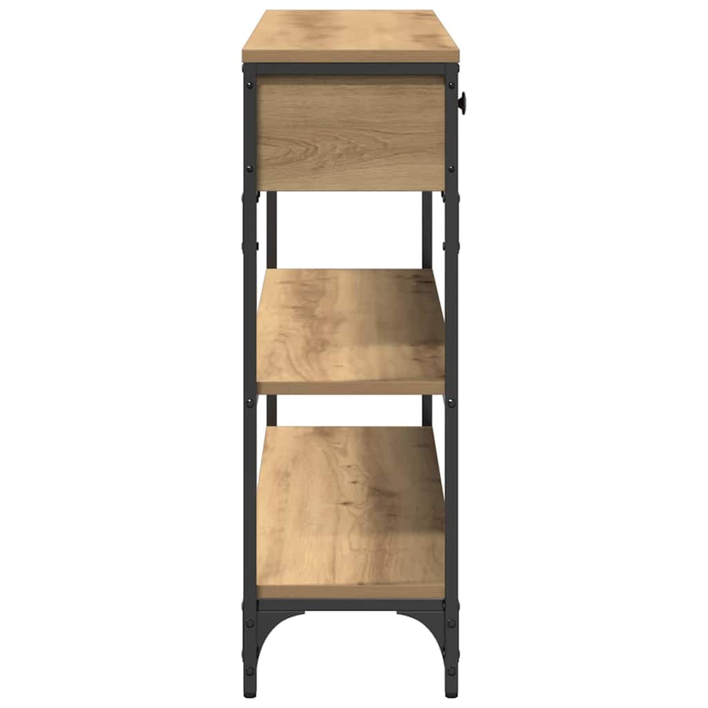 Console Table Artisan Oak 100 x 25 x 75 cm Engineered Wood