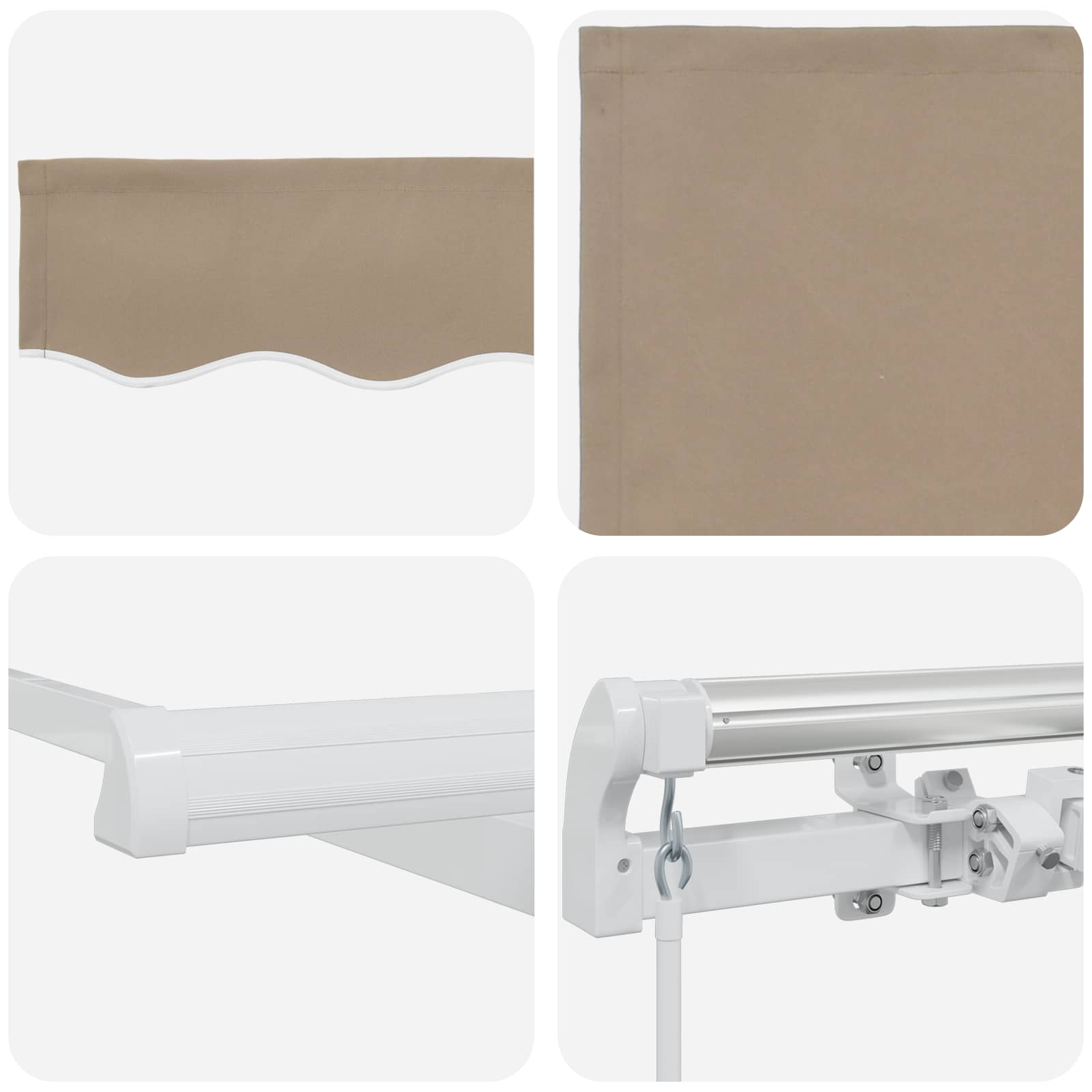 Retractable Awning Beige 300 x 250 x 165 cm