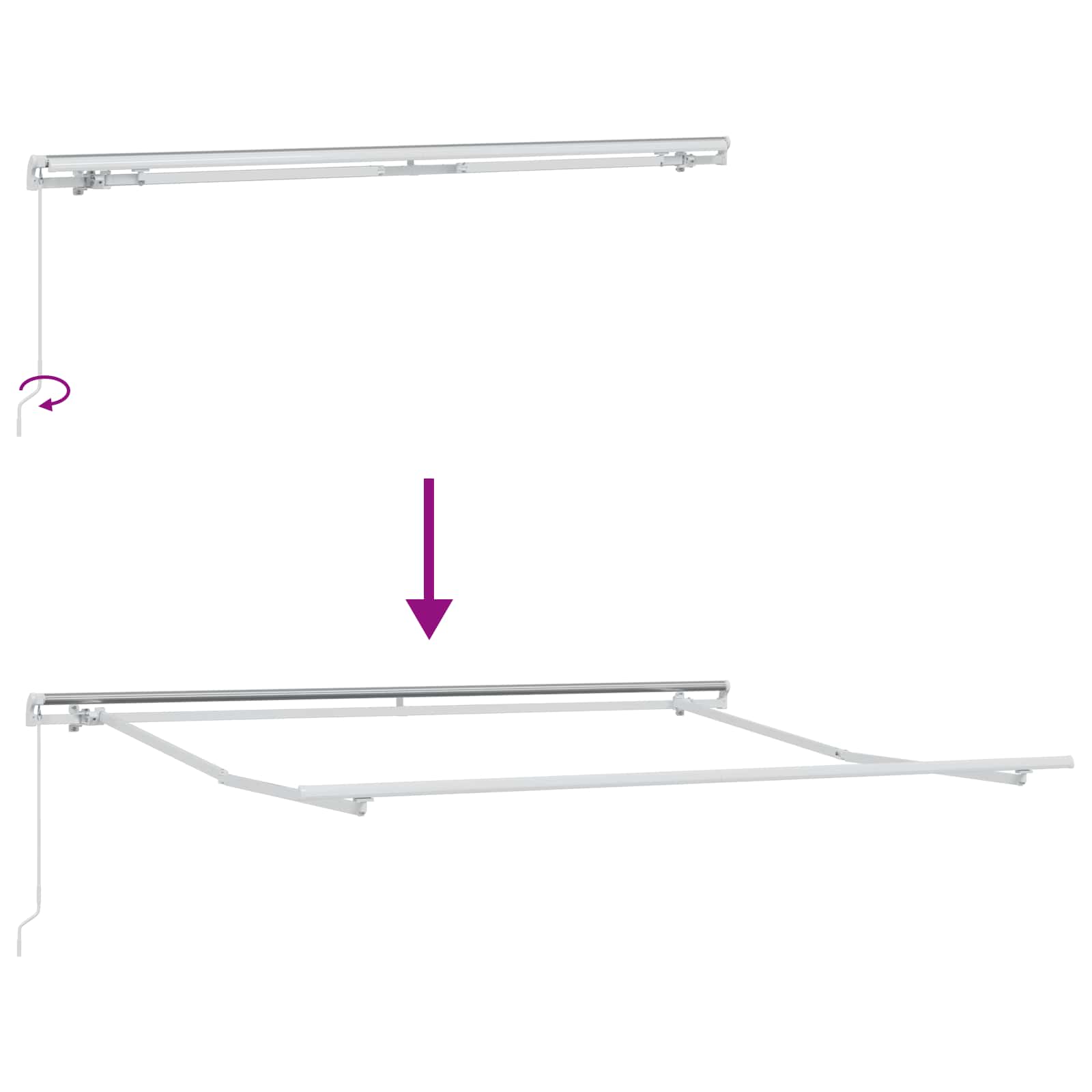 Retractable Awning Beige 300 x 250 x 165 cm