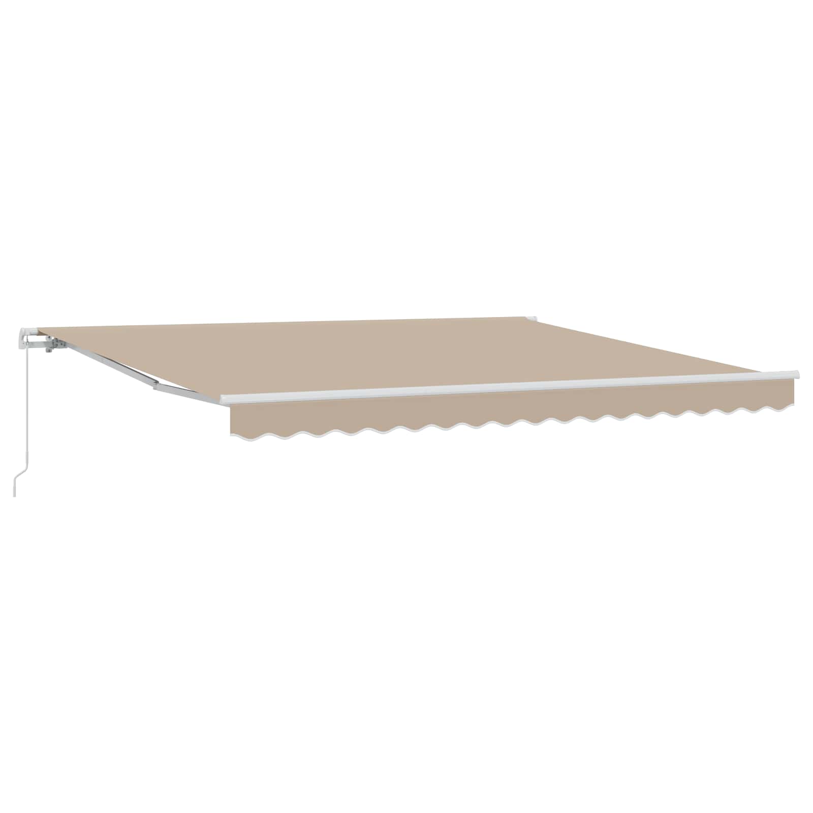 Retractable Awning Beige 400 x 300 cm Polyester and Aluminium