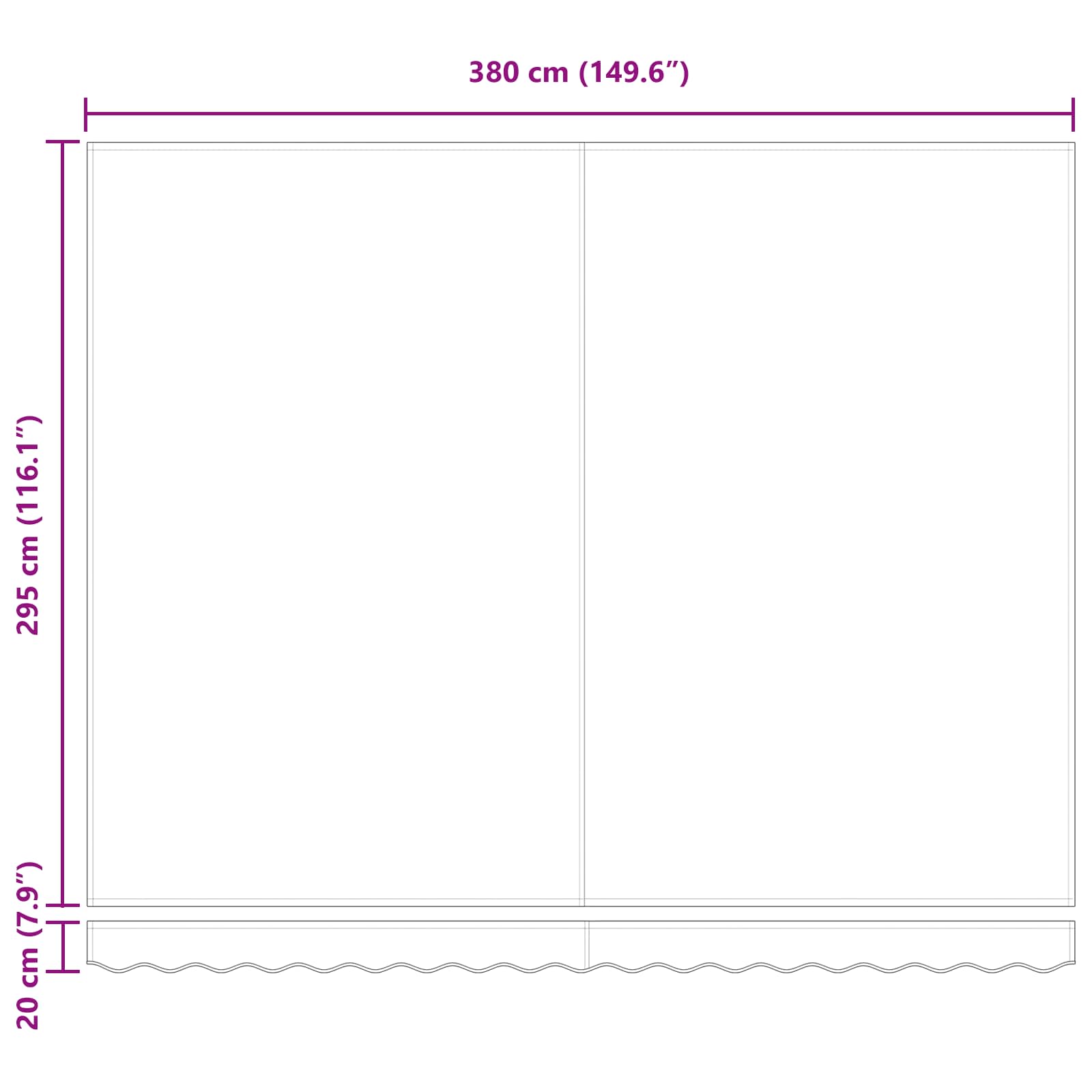 Retractable Awning Beige 400 x 300 cm Polyester and Aluminium