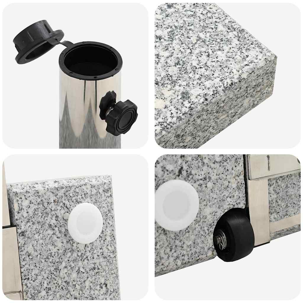 Parasol Base Grey 41 x 41 x 37 cm Granite