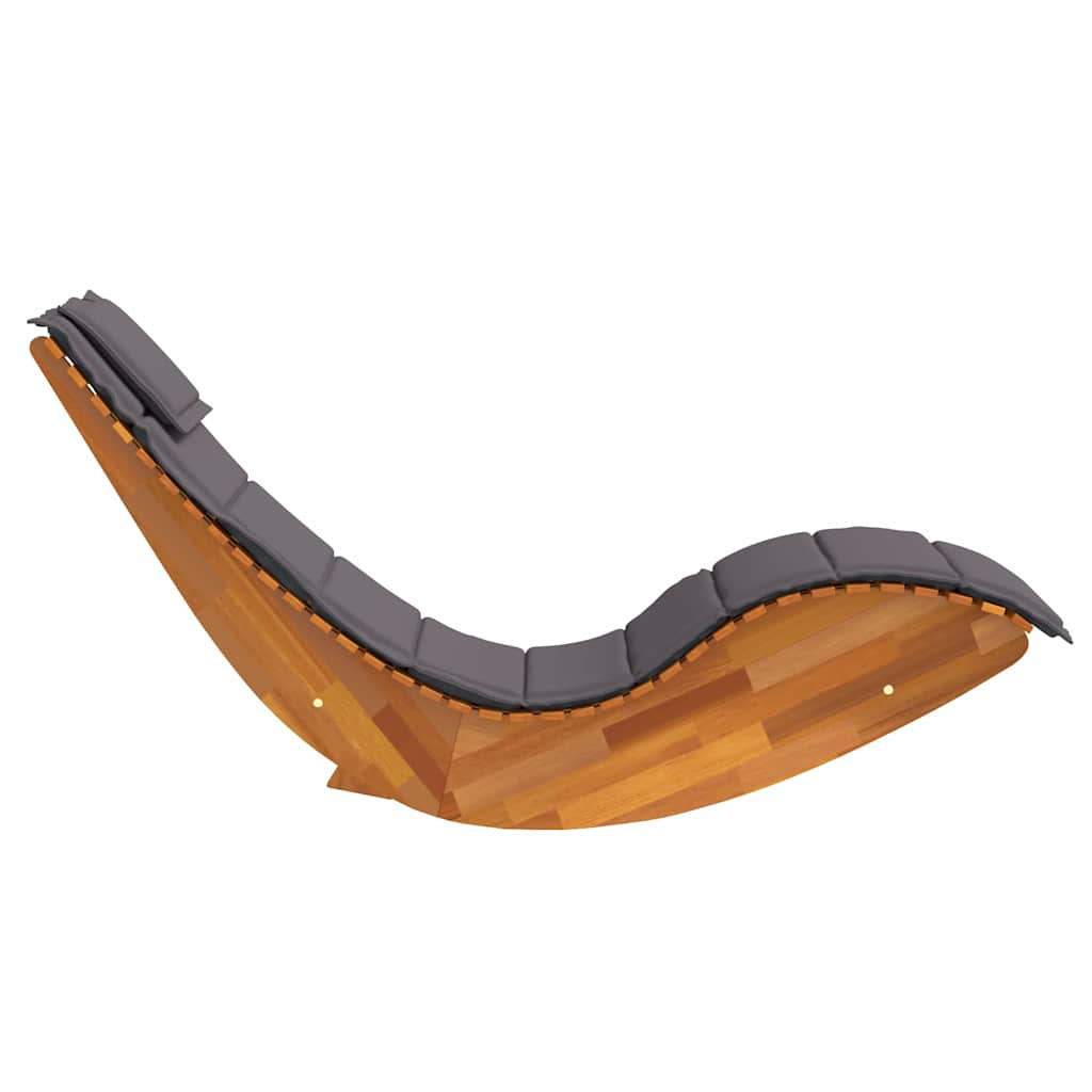 Sun Lounger 2 pcs Solid Acacia Wood Brown