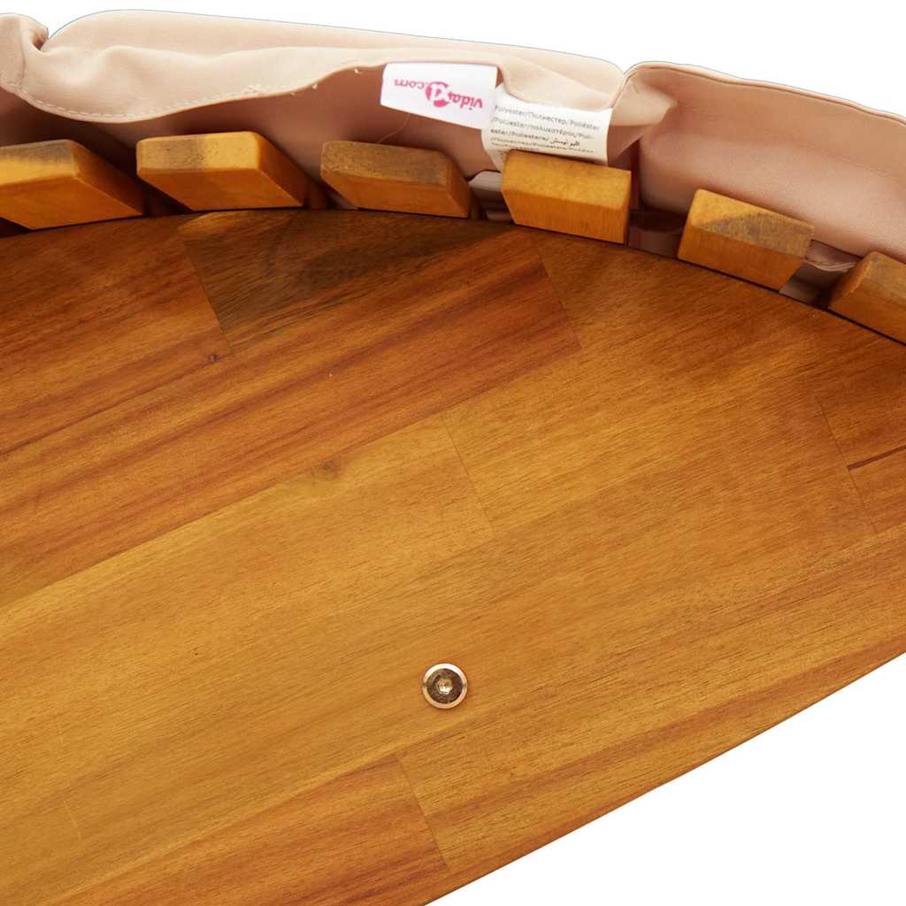 Sun Lounger 2 pcs Solid Acacia Wood Brown