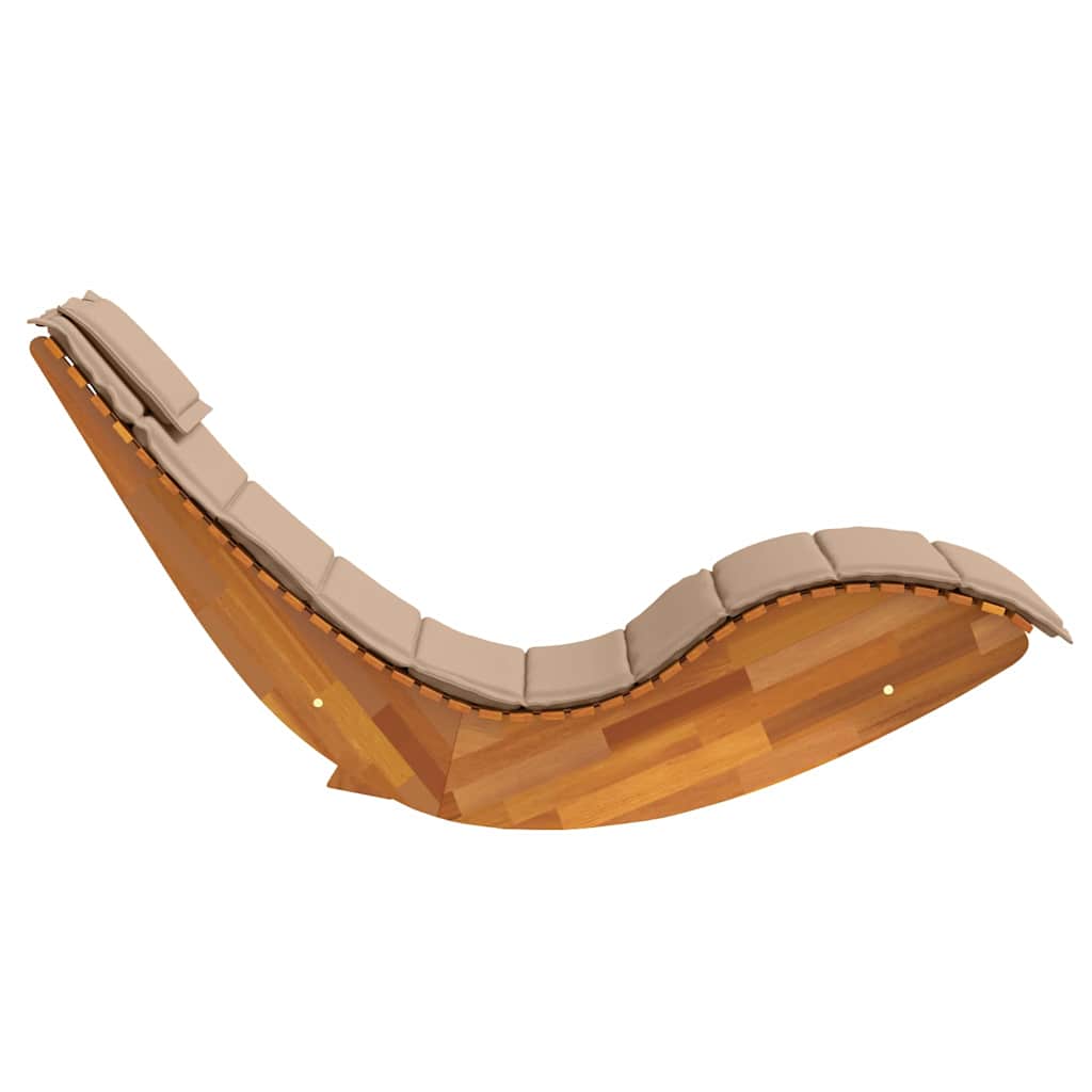 Sun Lounger 2 pcs Solid Acacia Wood Brown