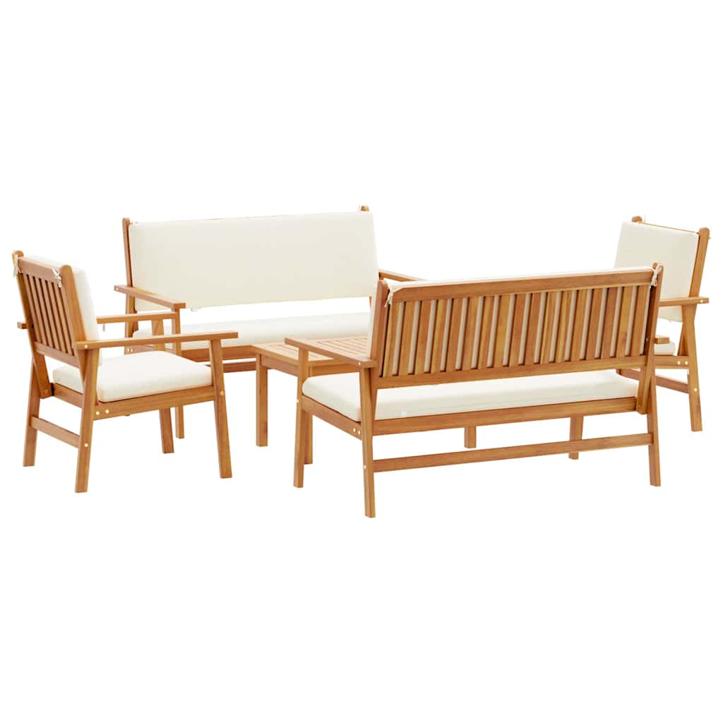 Garden Sofa Set 5 pcs Brown 75 x 45 x 38cm Solid Acacia wood