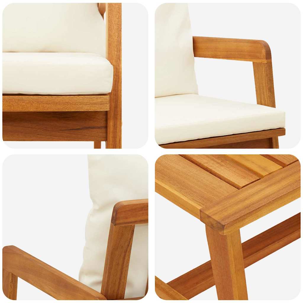 Bistro Set 3 pcs Brown Solid Acacia Wood