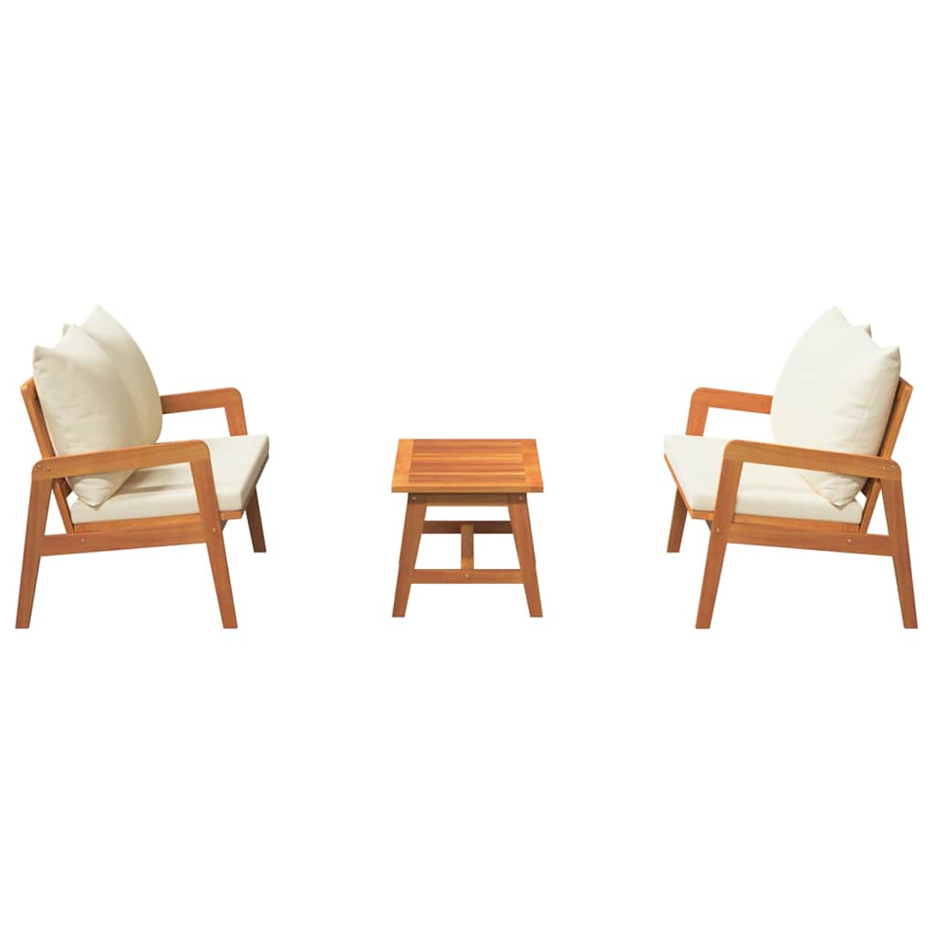 Bistro Set 3 pcs Brown Solid Acacia Wood
