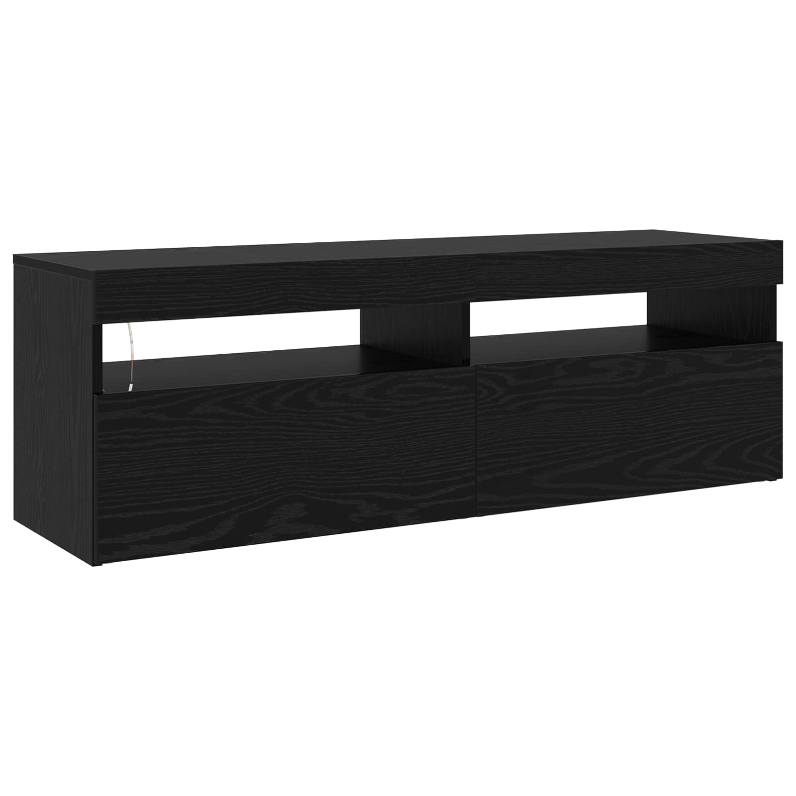 TV Cabinet 2 pcs Black Oak 240 x 35 x 40 cm Engineered Wood