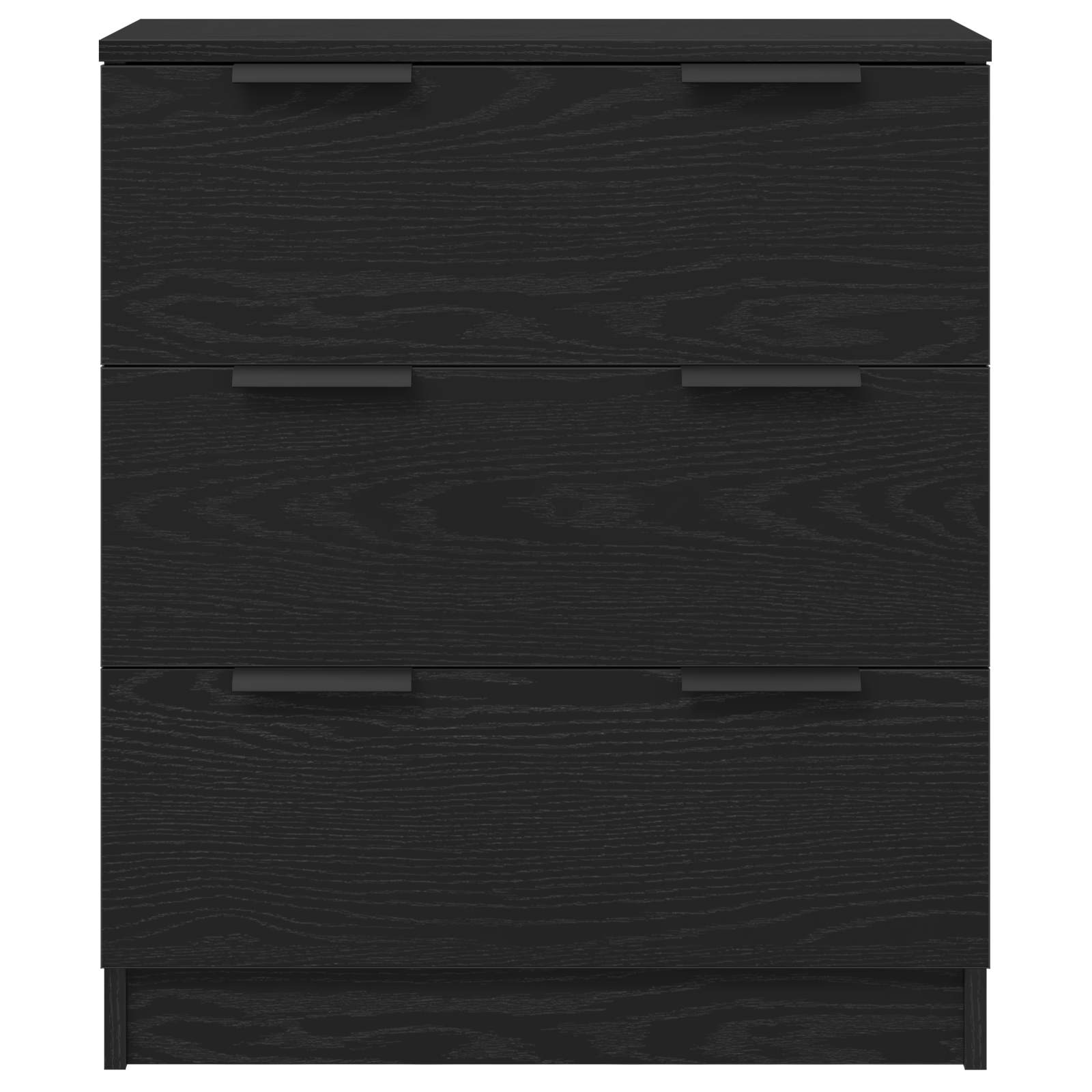 Sideboard 3 pcs Black Oak 180 x 30 x 70 cm Engineered Wood